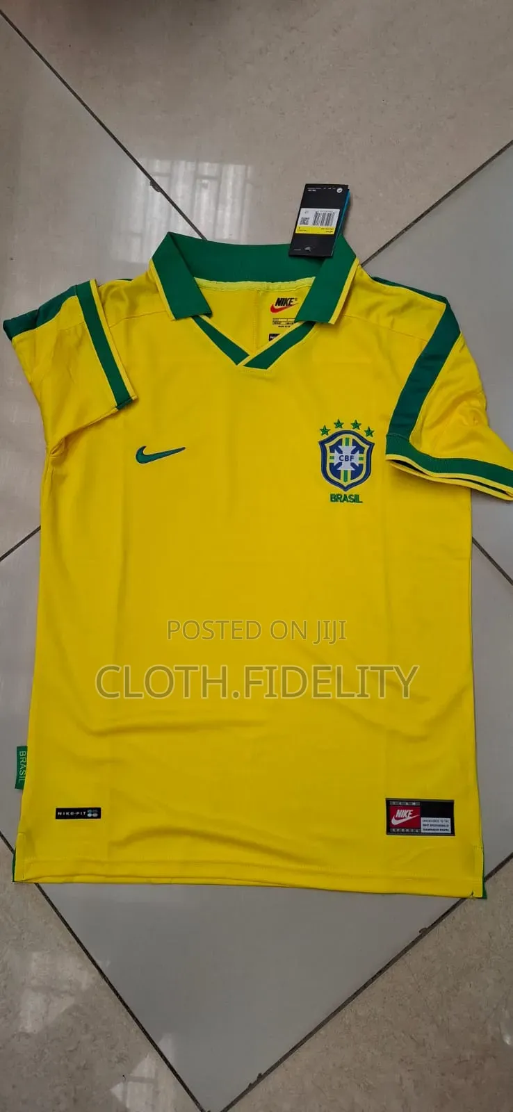 Brazil 1997 Home Retro Jersey.