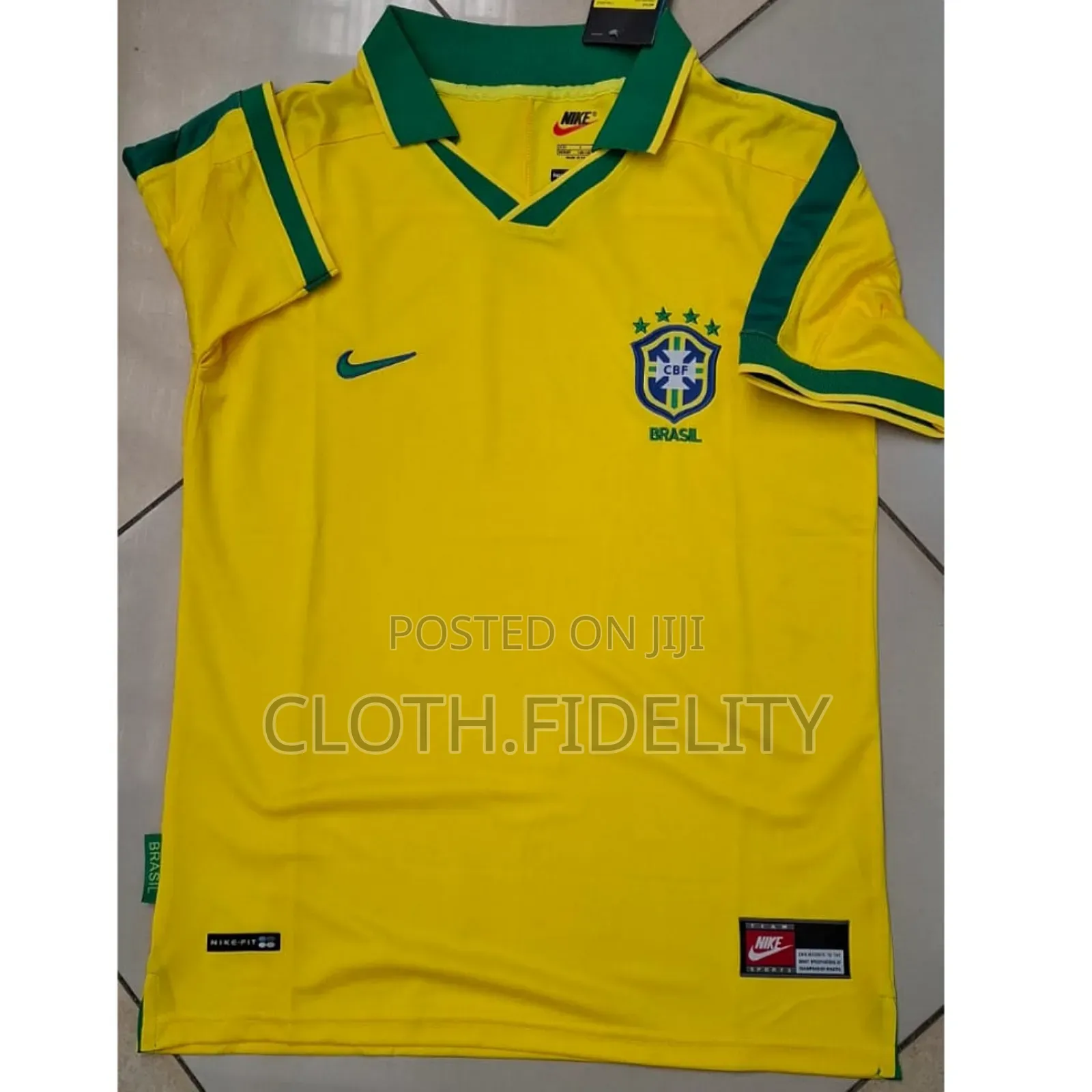 Brazil 1997 Home Retro Jersey.