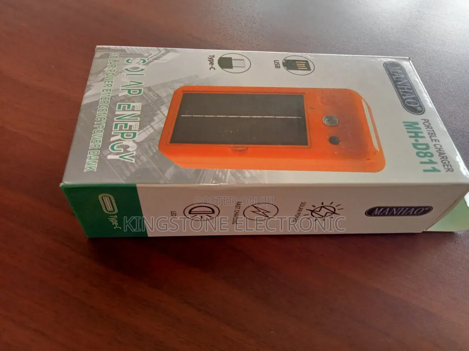 Portable Solar Li-Ion Battery Charger Power Bank