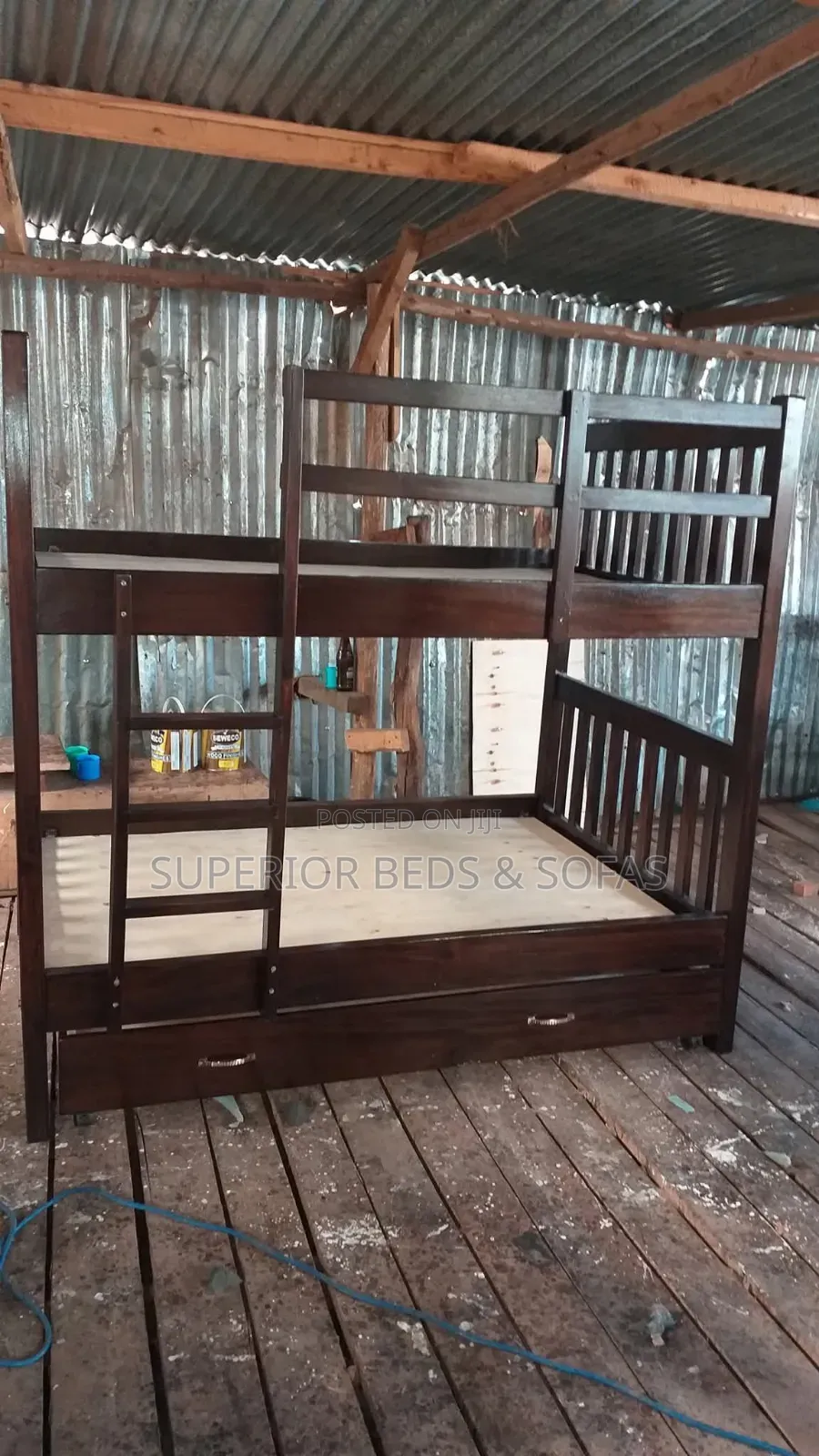Wooden Bunk Bed Size 4 by 6 Top and Bottom.