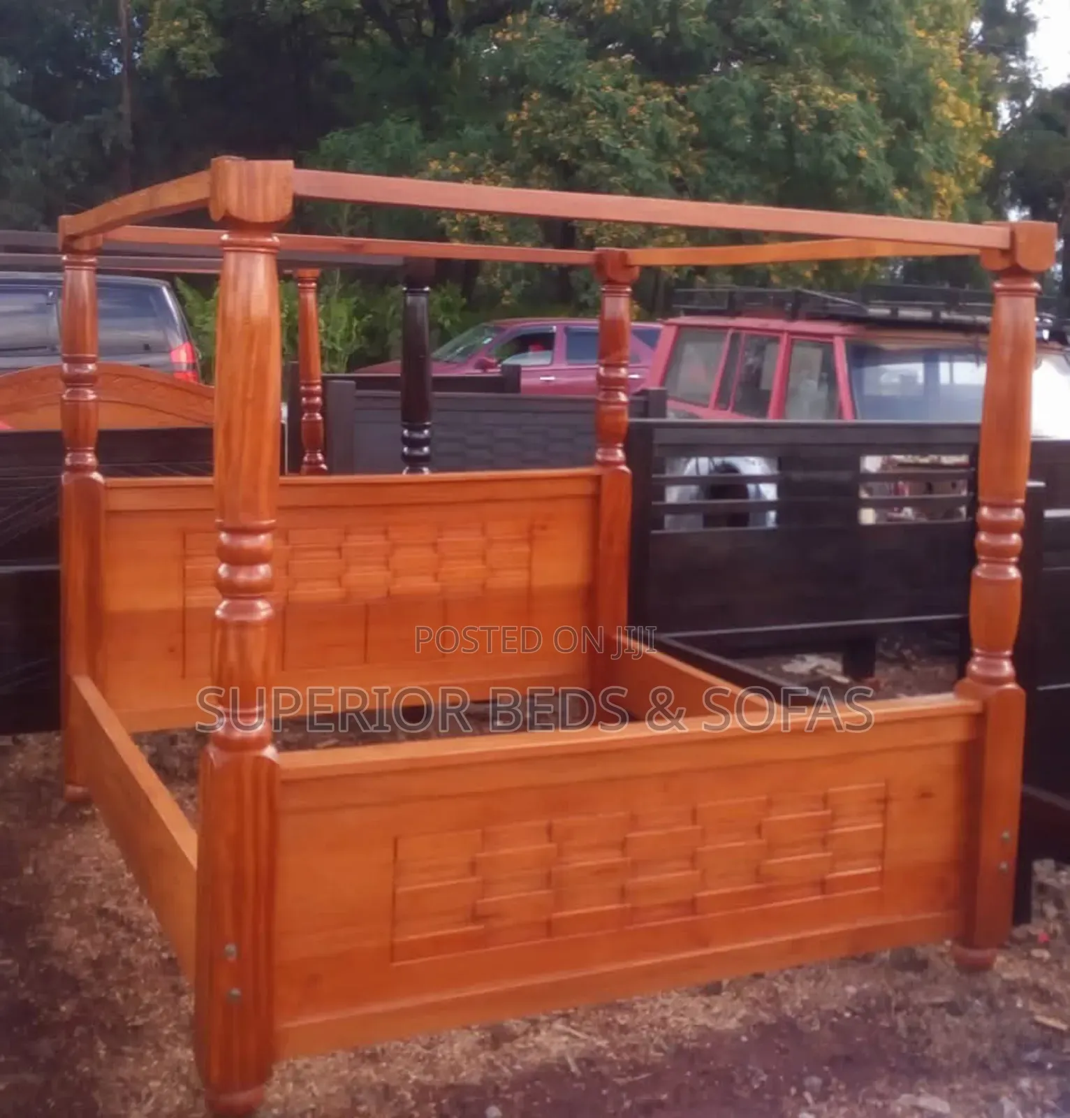 Wooden Canopy Bed Size 5 by 6