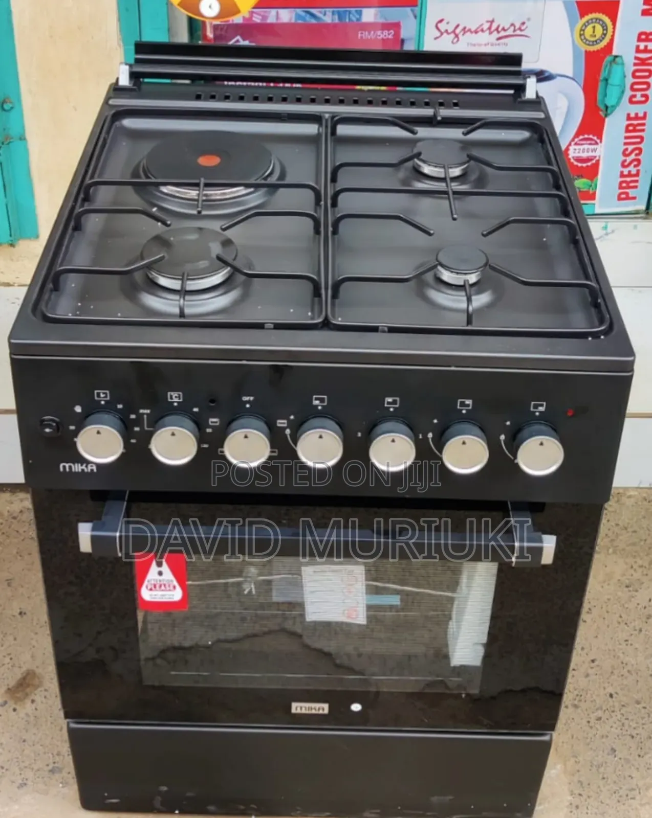 Mika Standing Cooker, 60cm X 60cm, 3 Gas Pool Jet Burners + 1