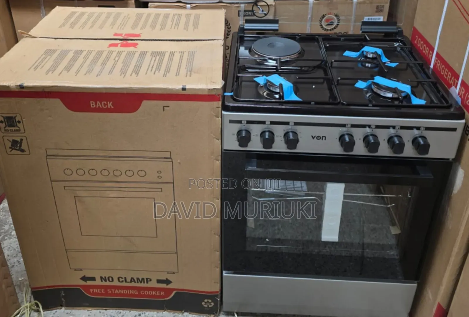 60*60 Von Cookers 3 Gas + 1 Electric Standing Cooker