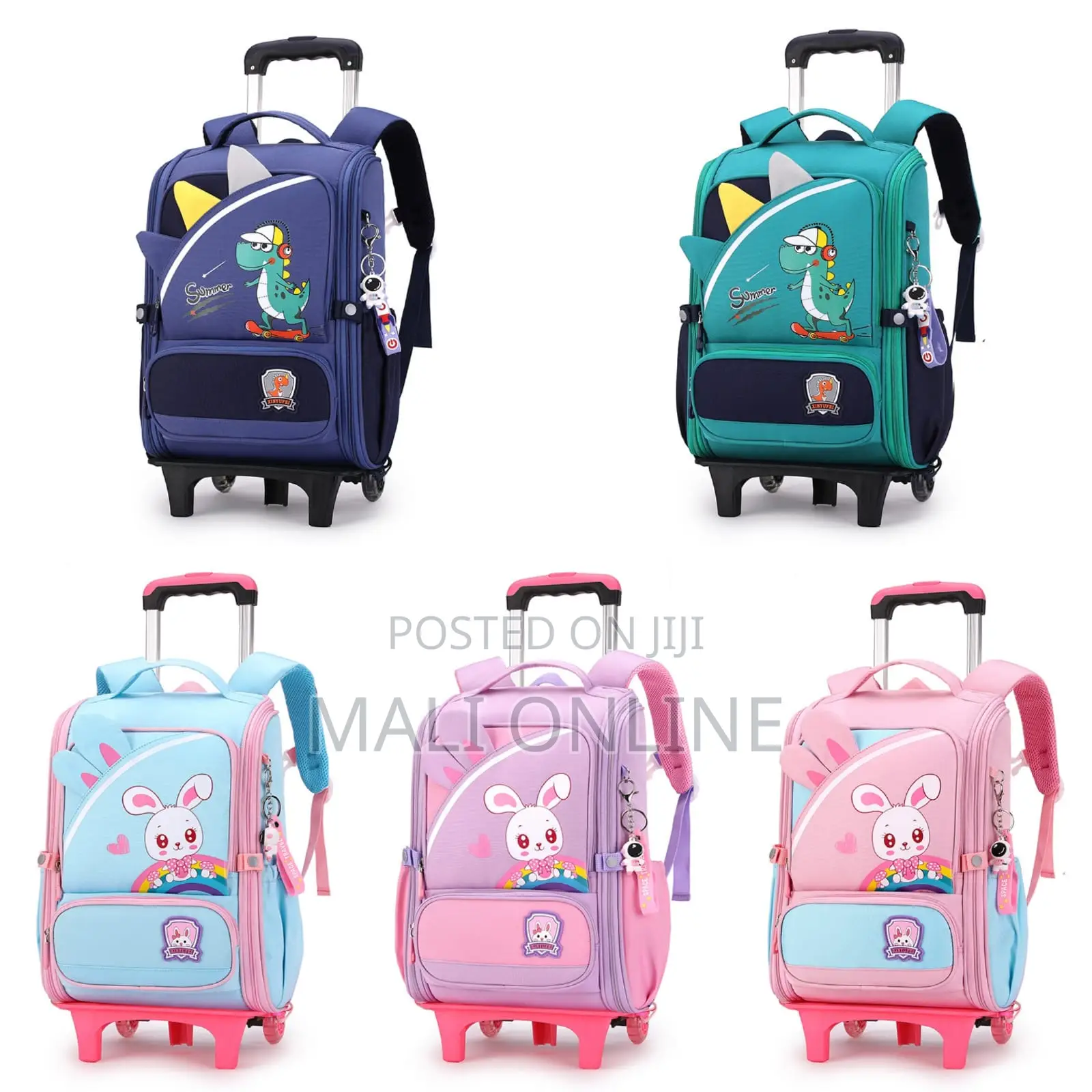 Kids Backpack Trolley School Bag With Wheels Waterproof Bookbag
