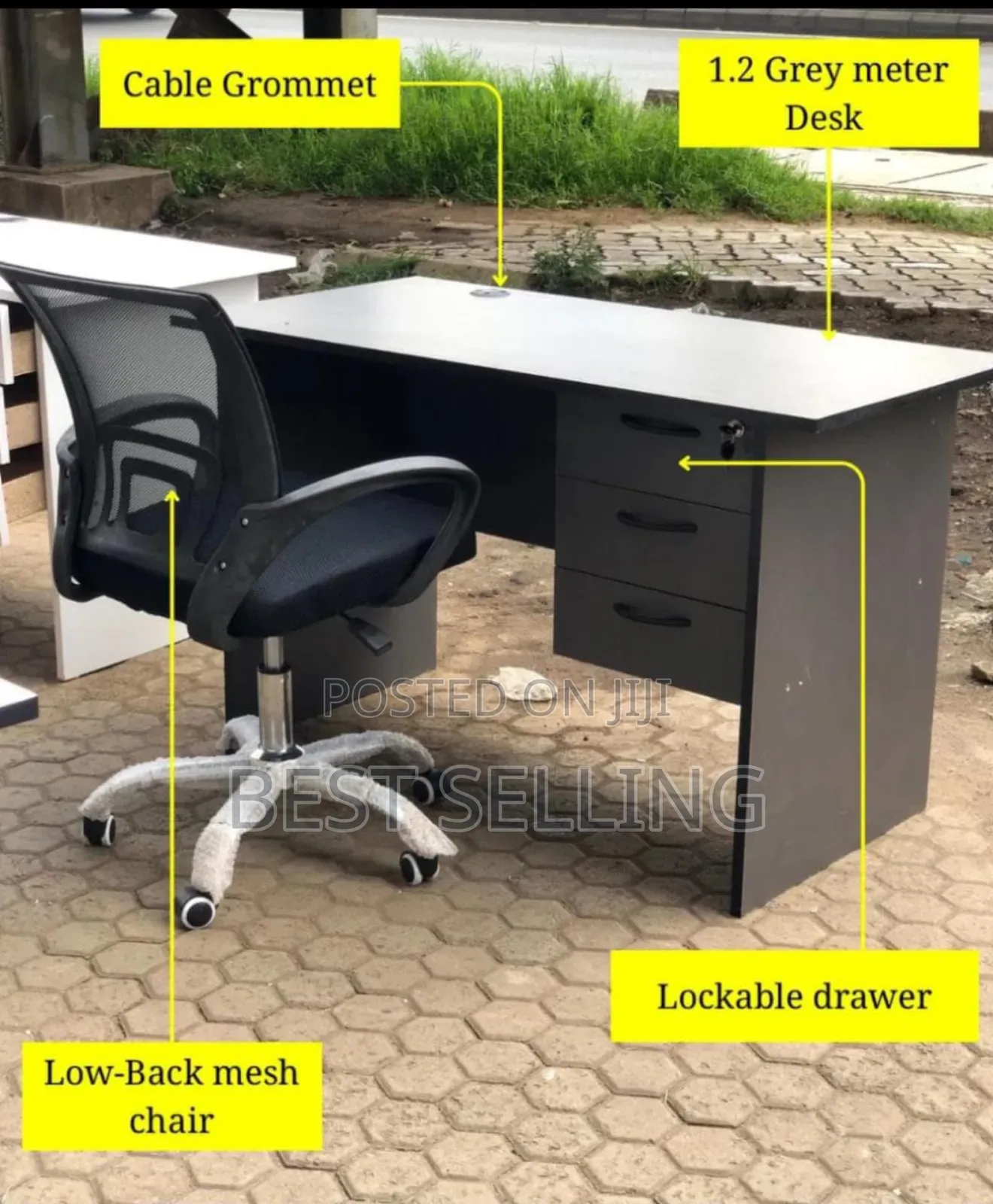 Dark 1.2 Meters Office Desk