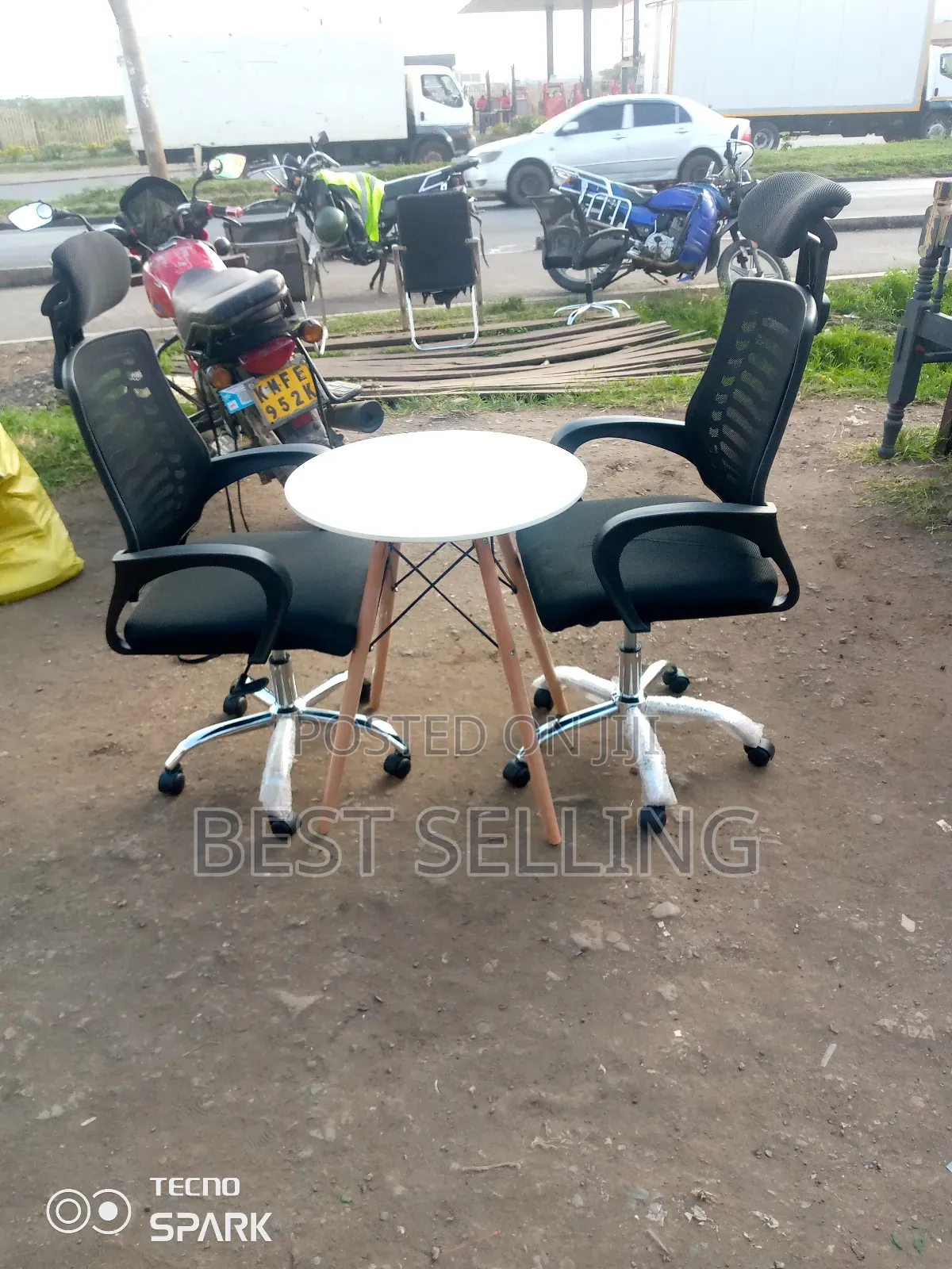 Office Chair and Round Eams Table