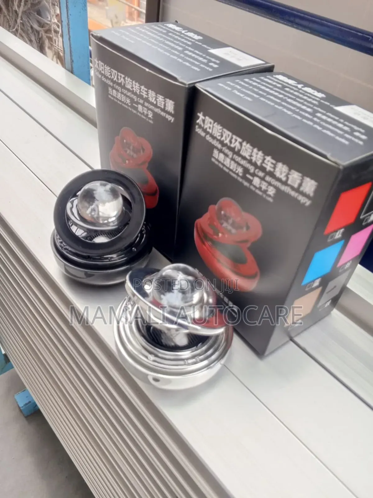 Solar Rotation Auto Air Perfume – Car Freshener