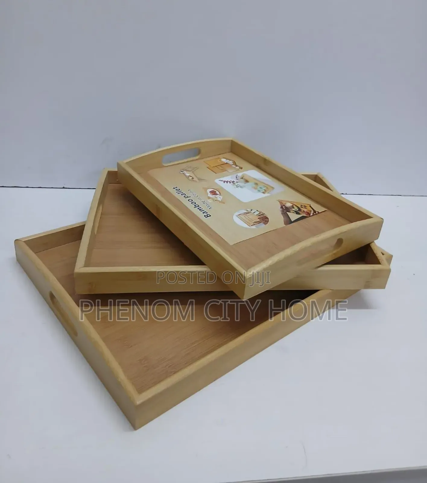 Quality 3pc Bamboo Serving Tray