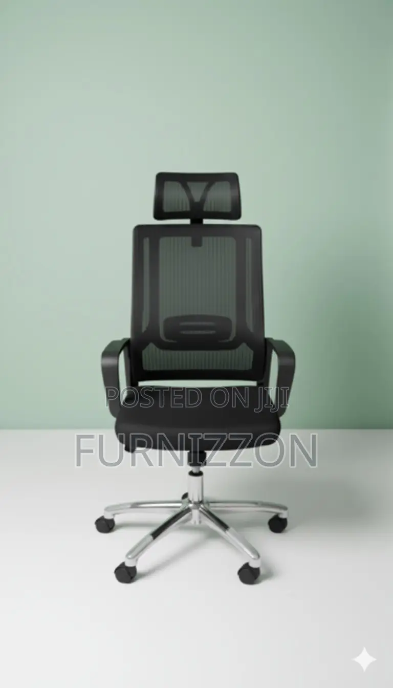Modern Height-Adjustable Mesh Chair for Office