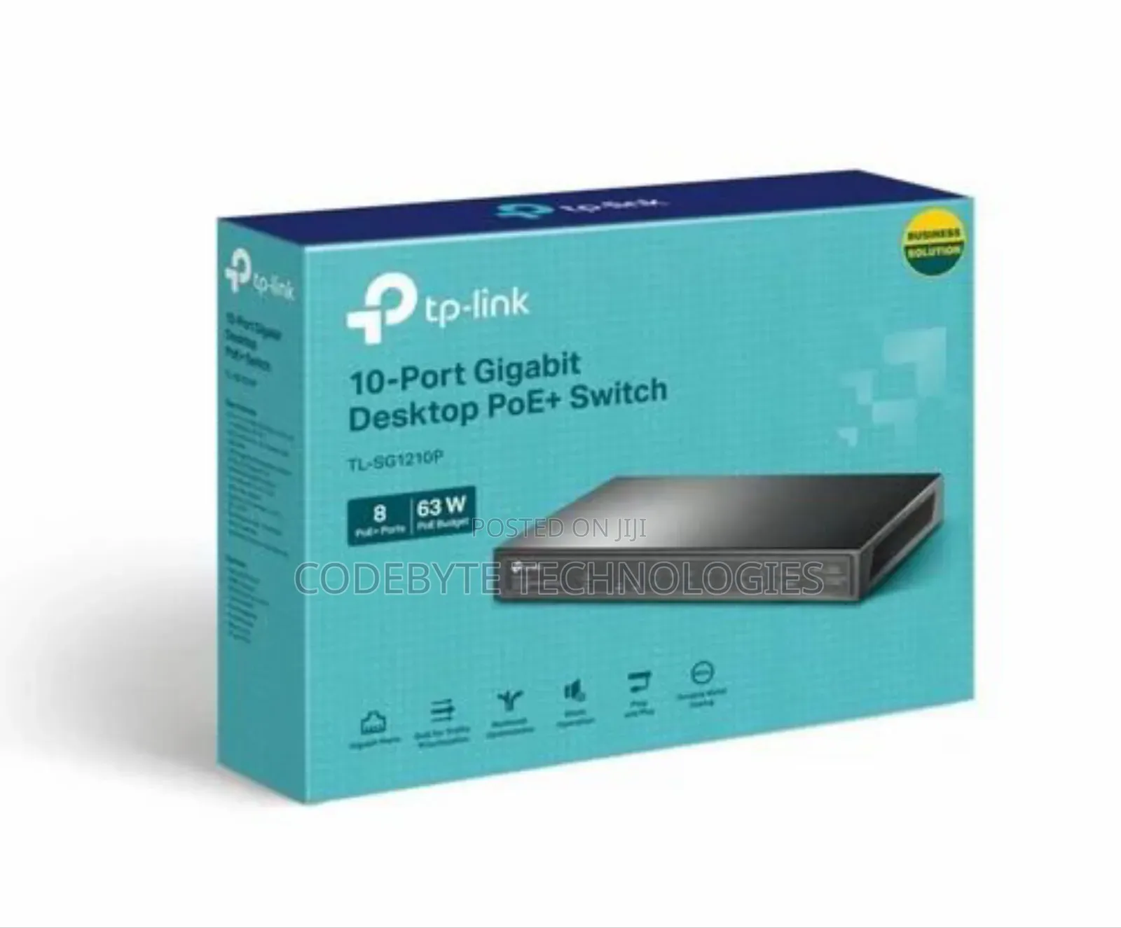 Tp-Link 10-Port Gigabit Desktop Switch With 8-Port Poe+ - Tl-Sg1210p