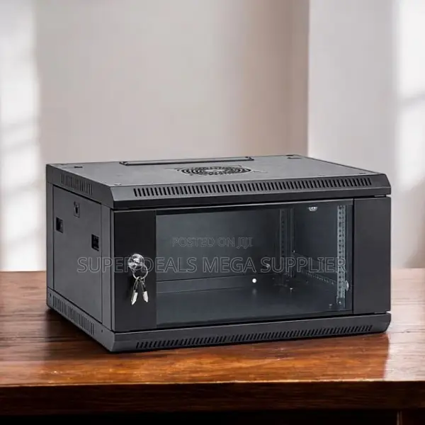 4u Wall Mount Data Cabinet Lockable Steel Body With Glass Front Door