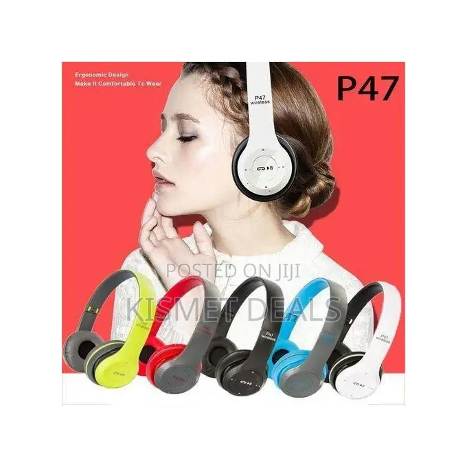 P47 Wireless Stereo Bass Bluetooth Headphone Sports Foldable Headset