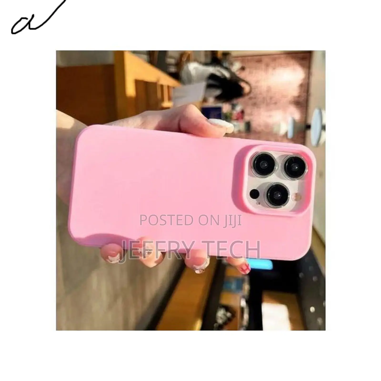 Kwioker iPhone 12 Pro Max Original Pink Silicone Phone Case