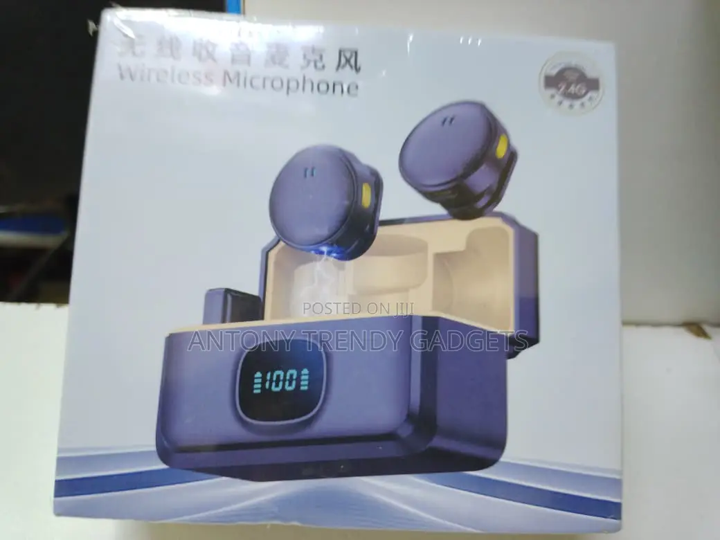 Dual Wireless Lavalier Microphone Type C Noise Cancellation