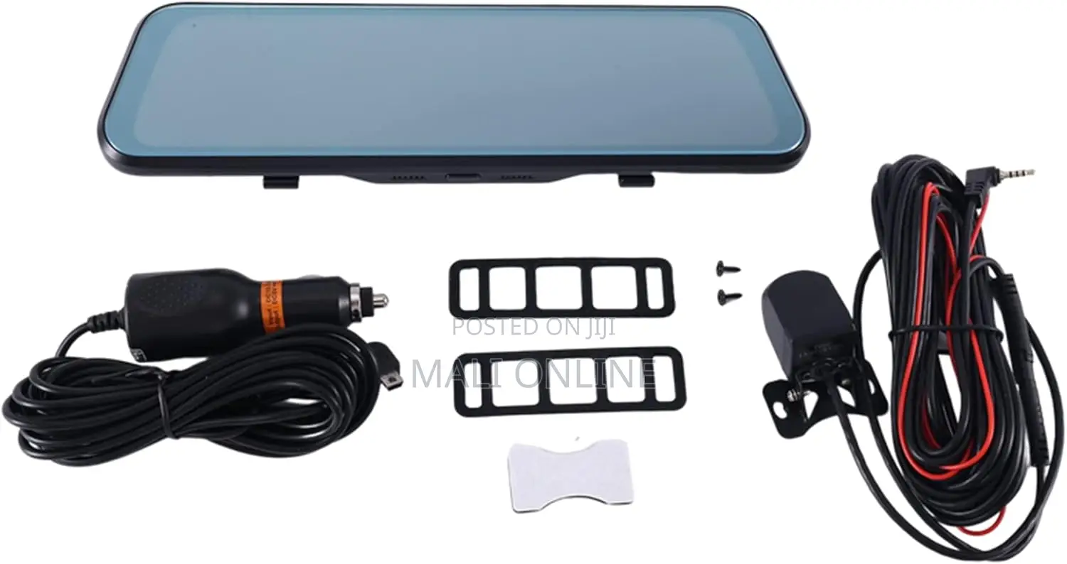 9.7 Inch 1080p Dash Cam Rear View Mirror Dual Camera Touch Car DVR