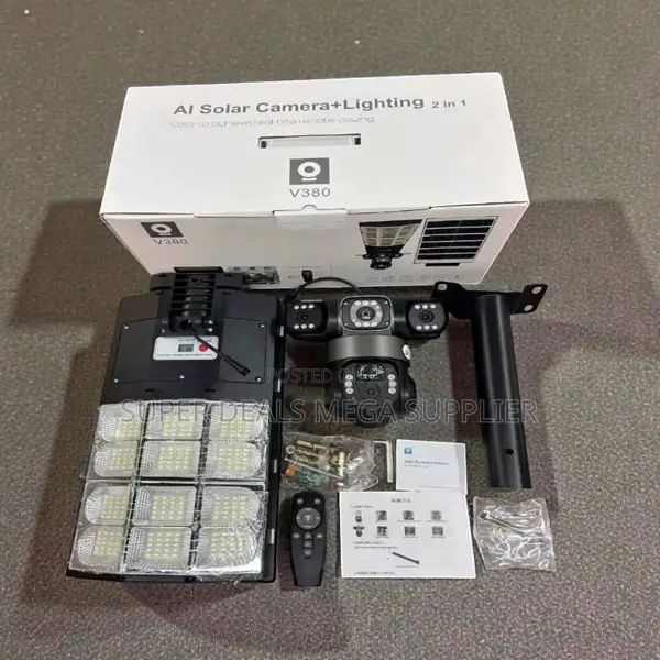Night Vision Activated 12mp 4g Solar Camera With Solar Street Light