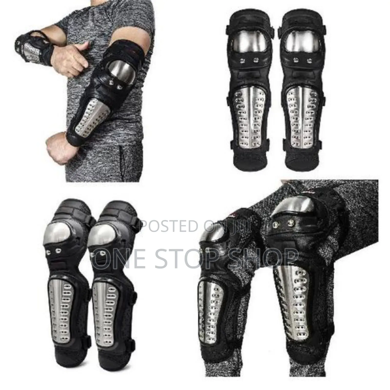 Probiker Motorbike Knee+Elbow Guards With Adjustable Straps