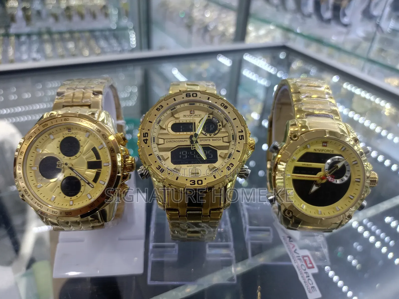 Naviforce Watch- Gold