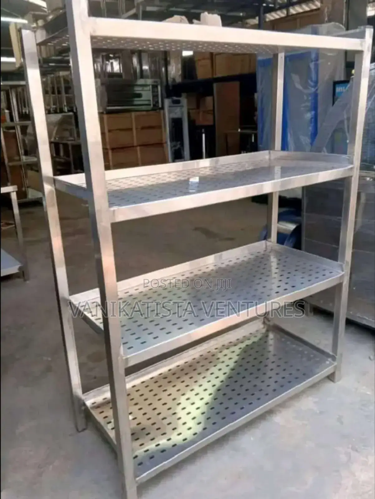 Perforated Stainless Steel Rack, 4 Tier Rack
