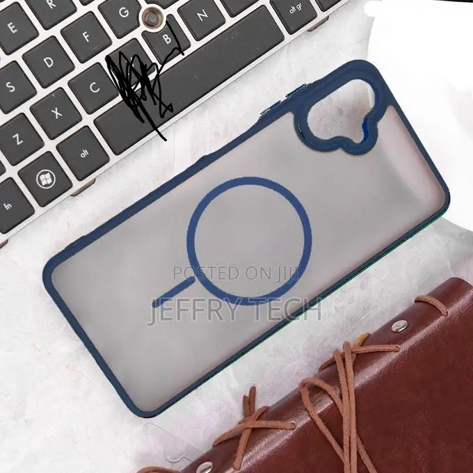 Matte Magsafe Pouch Case for Samsung Galaxy A07 Blue