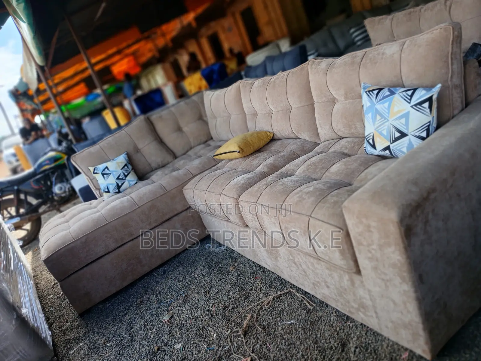 Smooth 6 Seater L Sofa