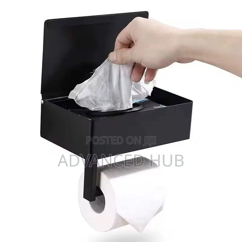 Stainless Steel Tissue Holder/ Toilet Paper Holder With Storage Box