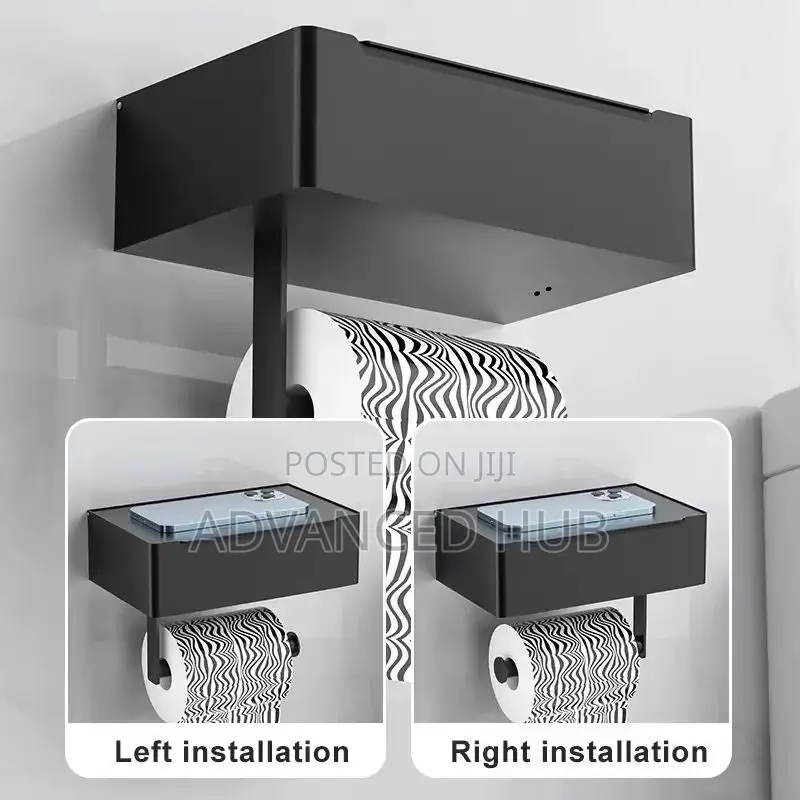 Stainless Steel Tissue Holder/ Toilet Paper Holder With Storage Box