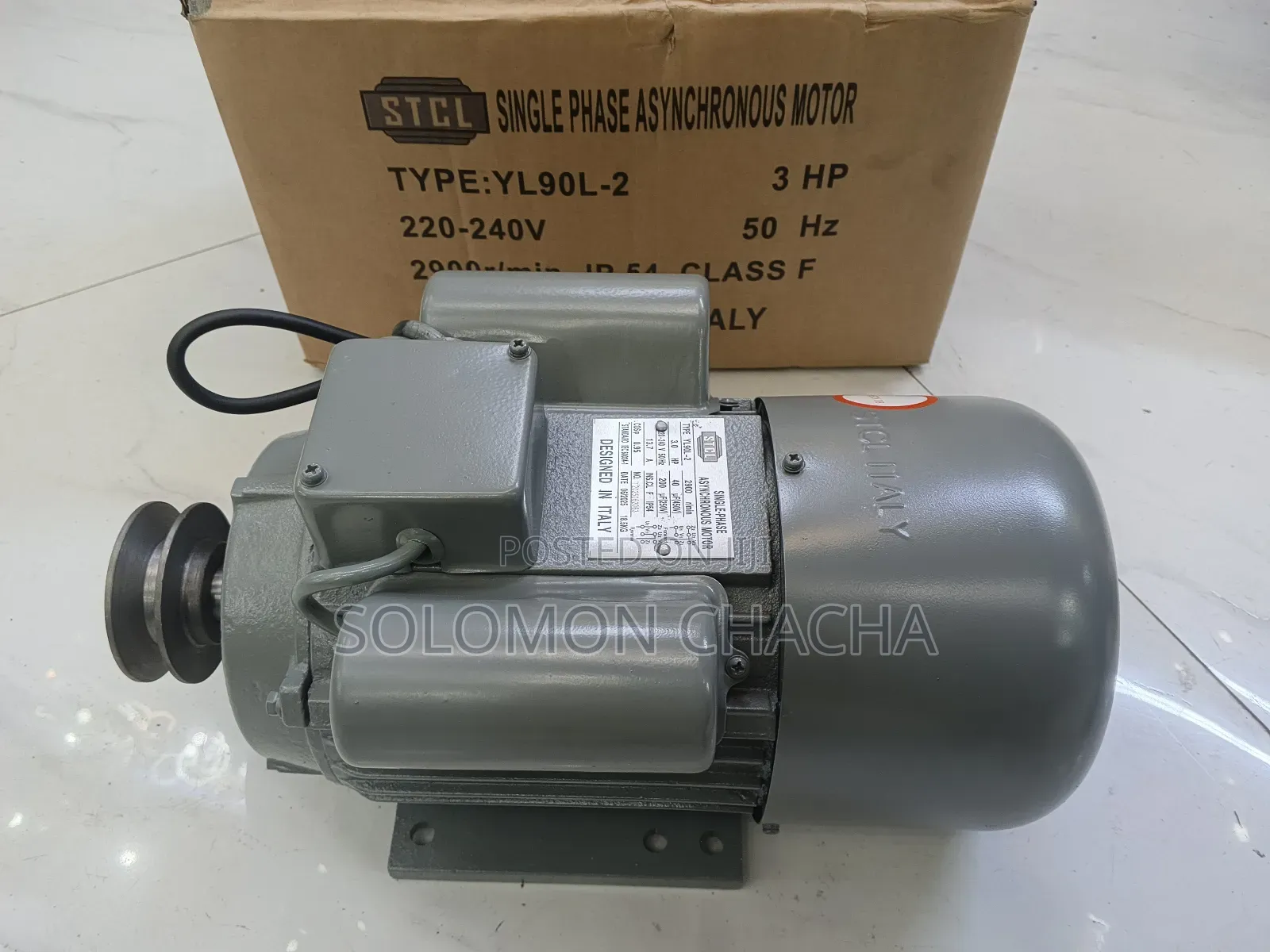 Stcl 3hp Single-phase Heavyduty Industrial Electrical Motor (2900 Rpm)