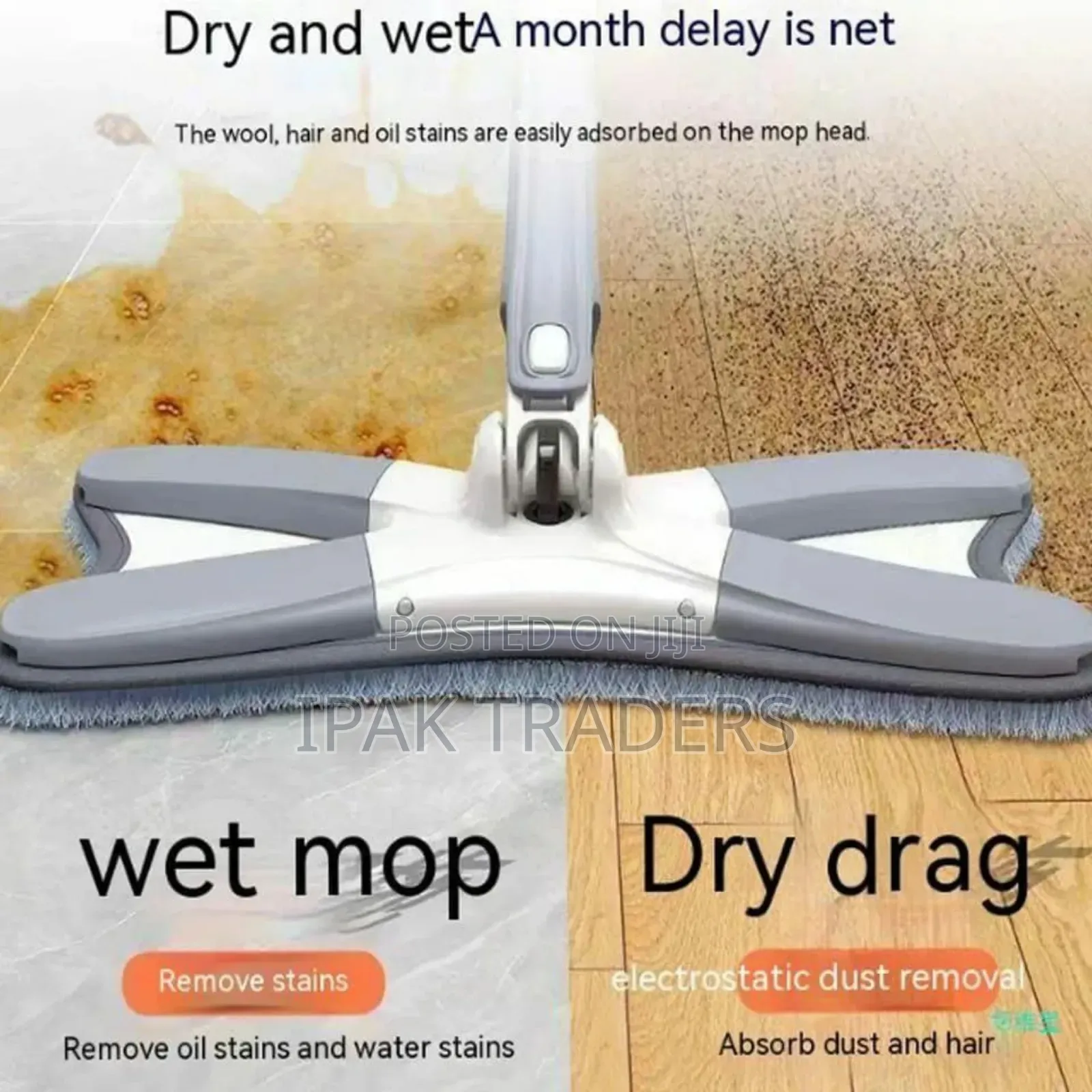 Squeeze Flat X-Mop Adjustable Rod
360 Rotate Spin Twist Mop