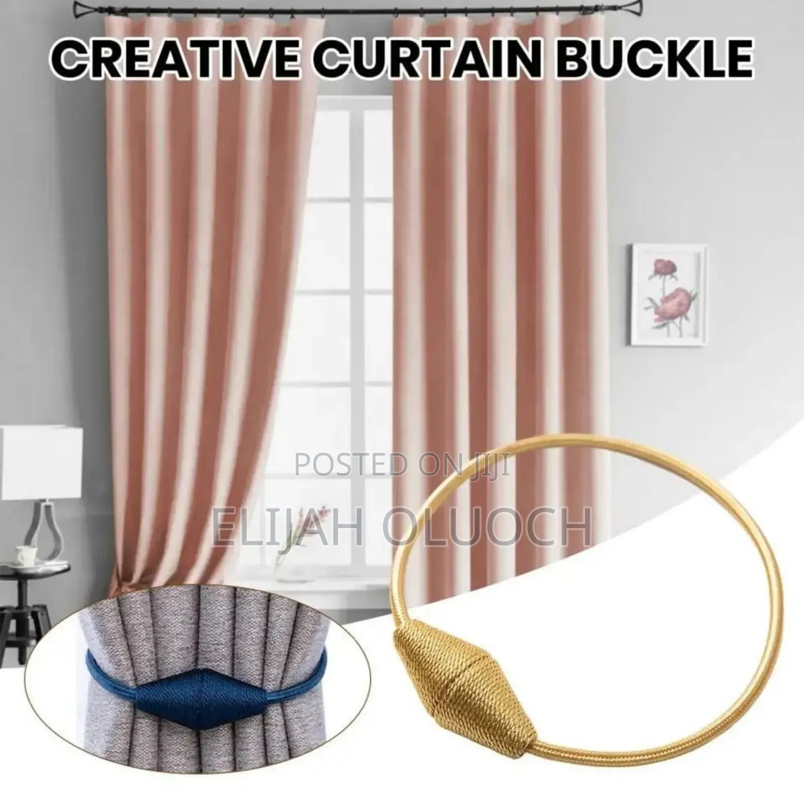 Apair of Magnetic Curtain Tiebacks - (2pcs)