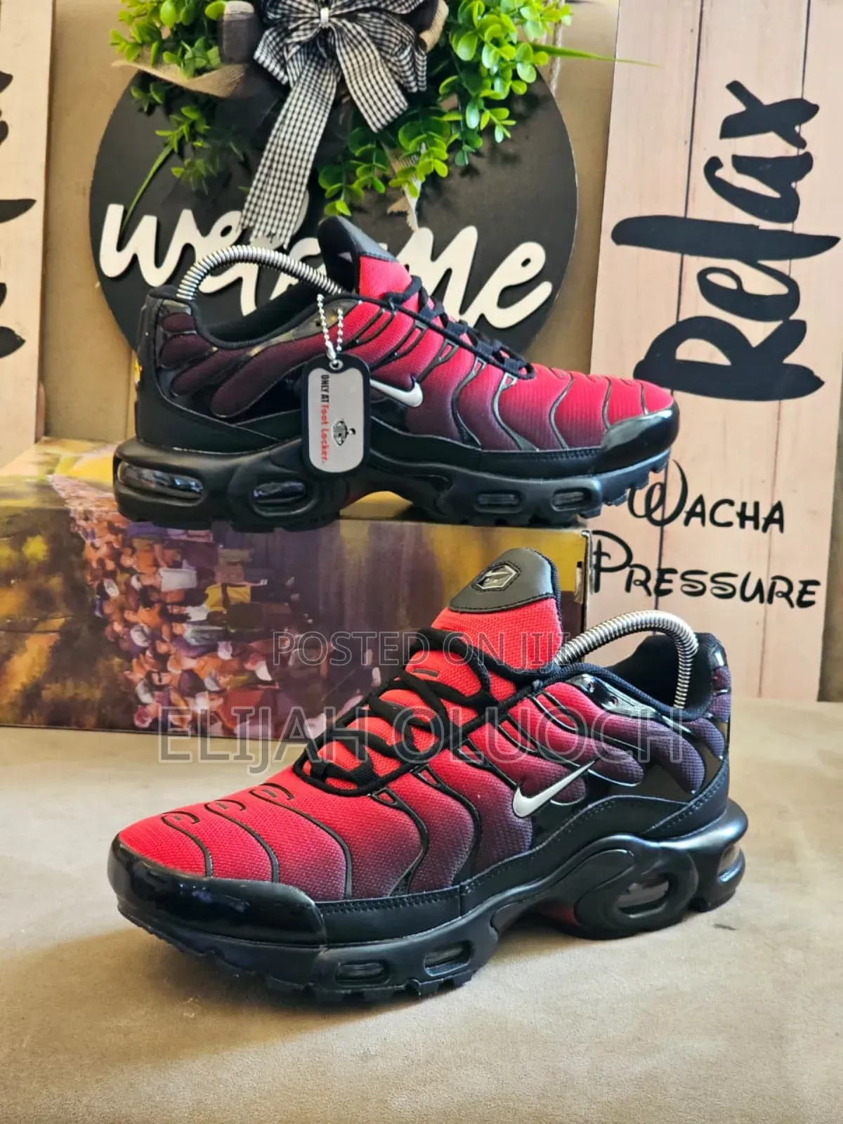 Nike Air Max Plus Tn "Deadpool" or "Gradient Red" Sneakers.