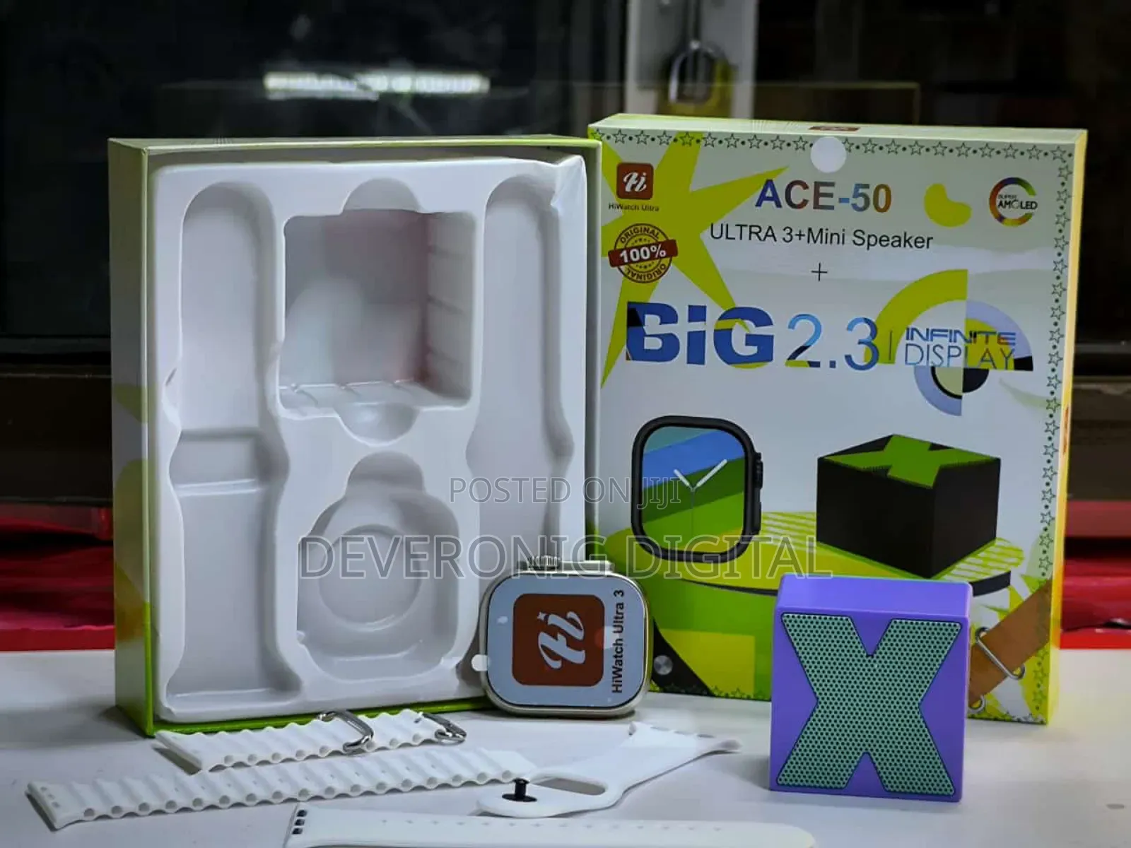 *Ace 50 Smart Watch*
- 2 Straps
Smart Watch