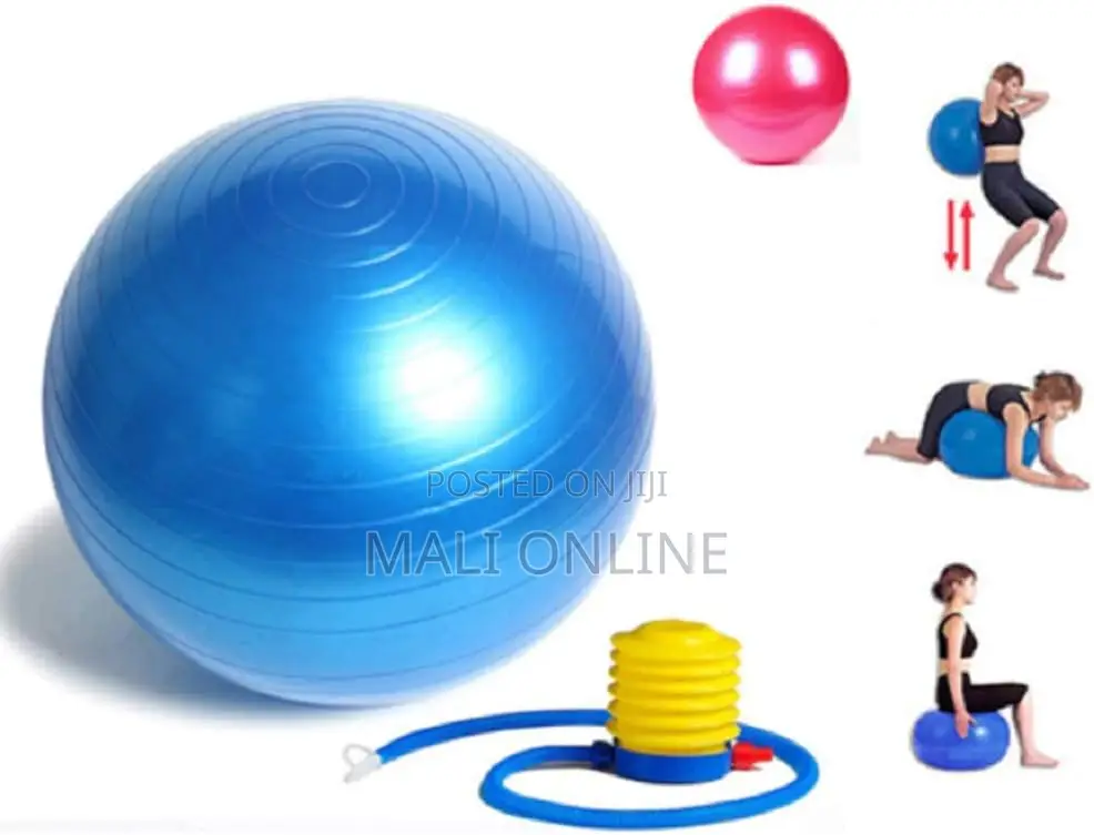 Yoga Exercise Ball Anti Burst Slip Resistant Gym Ball With Foot Pump