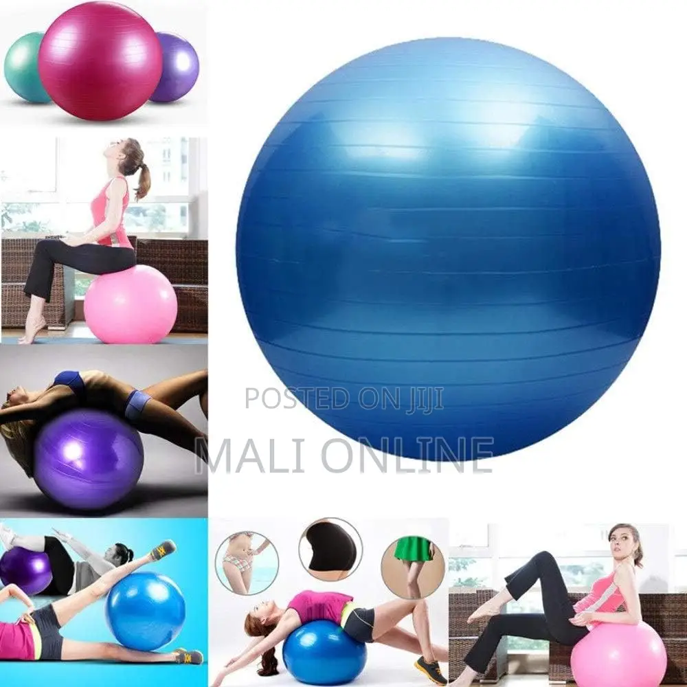 Yoga Exercise Ball Anti Burst Slip Resistant Gym Ball With Foot Pump