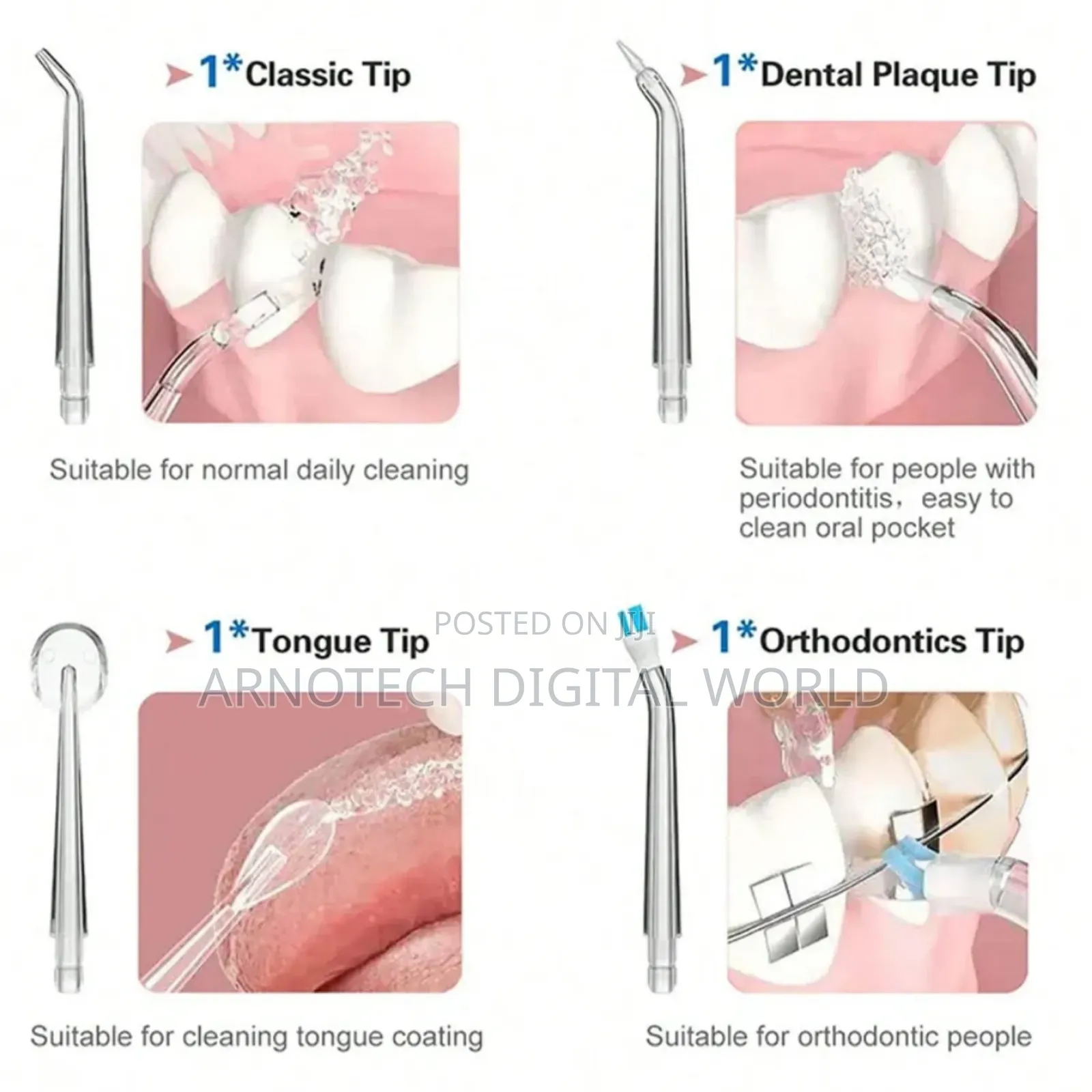 Rechargeable 4-Nozzles Oral Care Irrigator