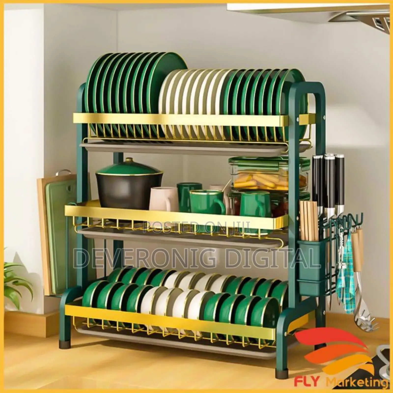 3 Layer Dishrack Greengold