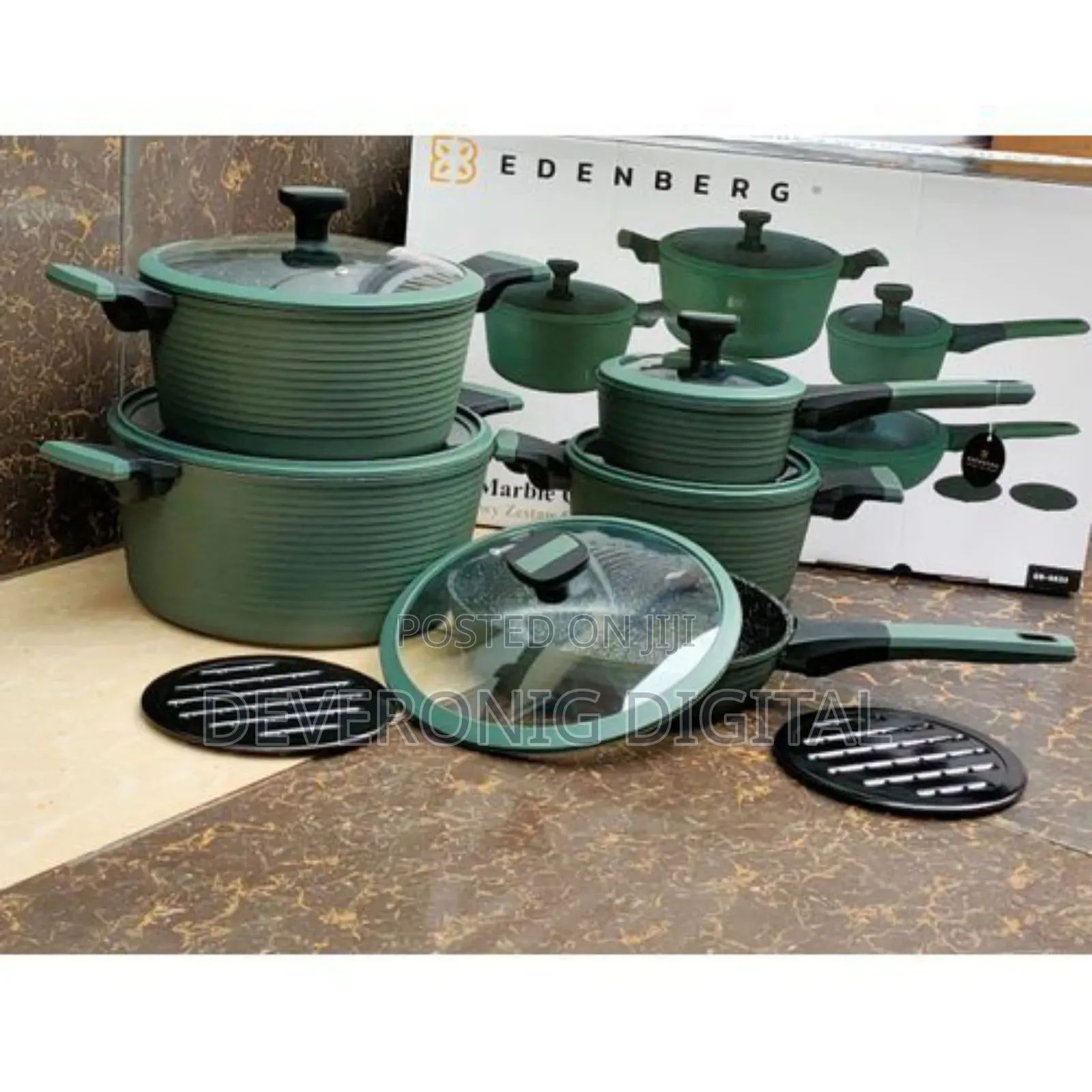 Edenberg Nonstick Cooking Pots 
12 PCS Sets
A