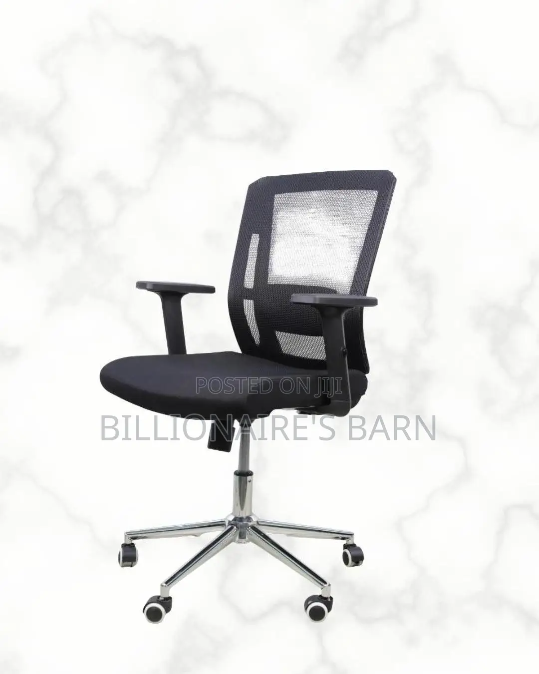Barn Origin Mid-back Chair Chrome Base | Space-saving Fit