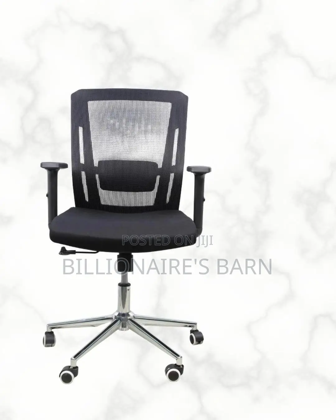 Barn Origin Mid-back Chair Chrome Base | Space-saving Fit