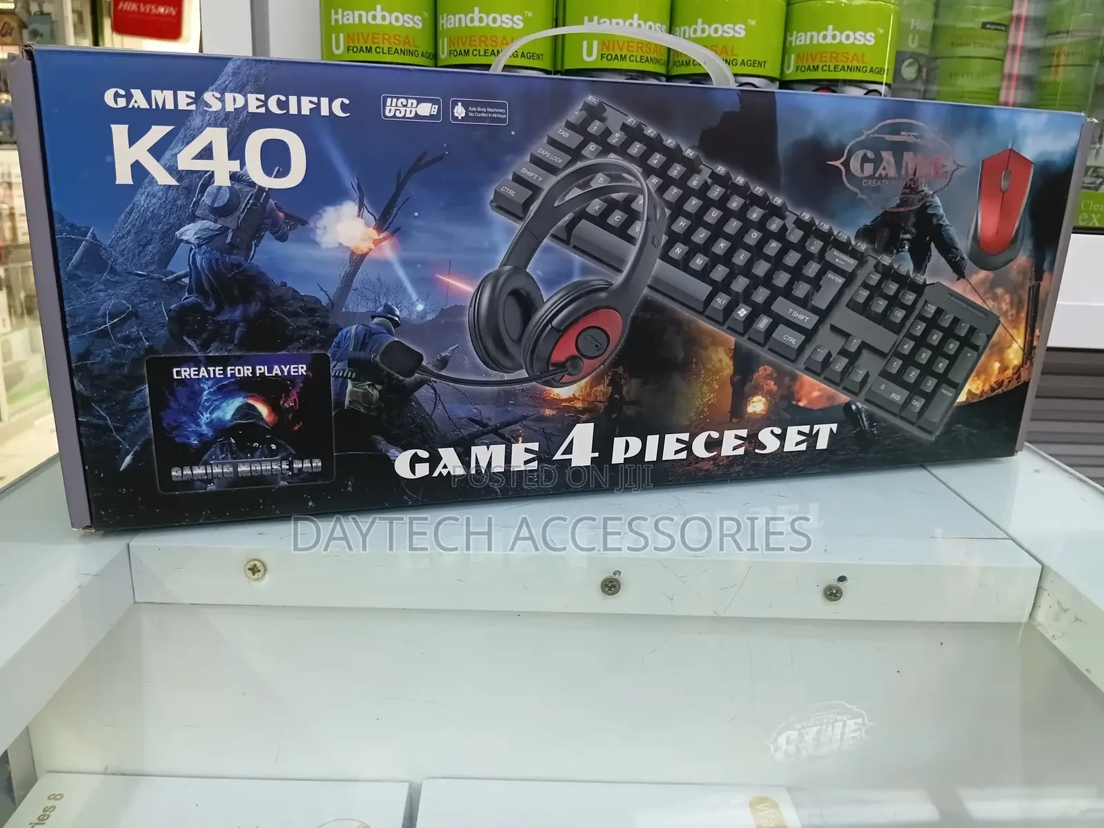 Gaming 4 in 1 Combo With Keyboard,Headphone,Mouse and Mouse Pad -Black