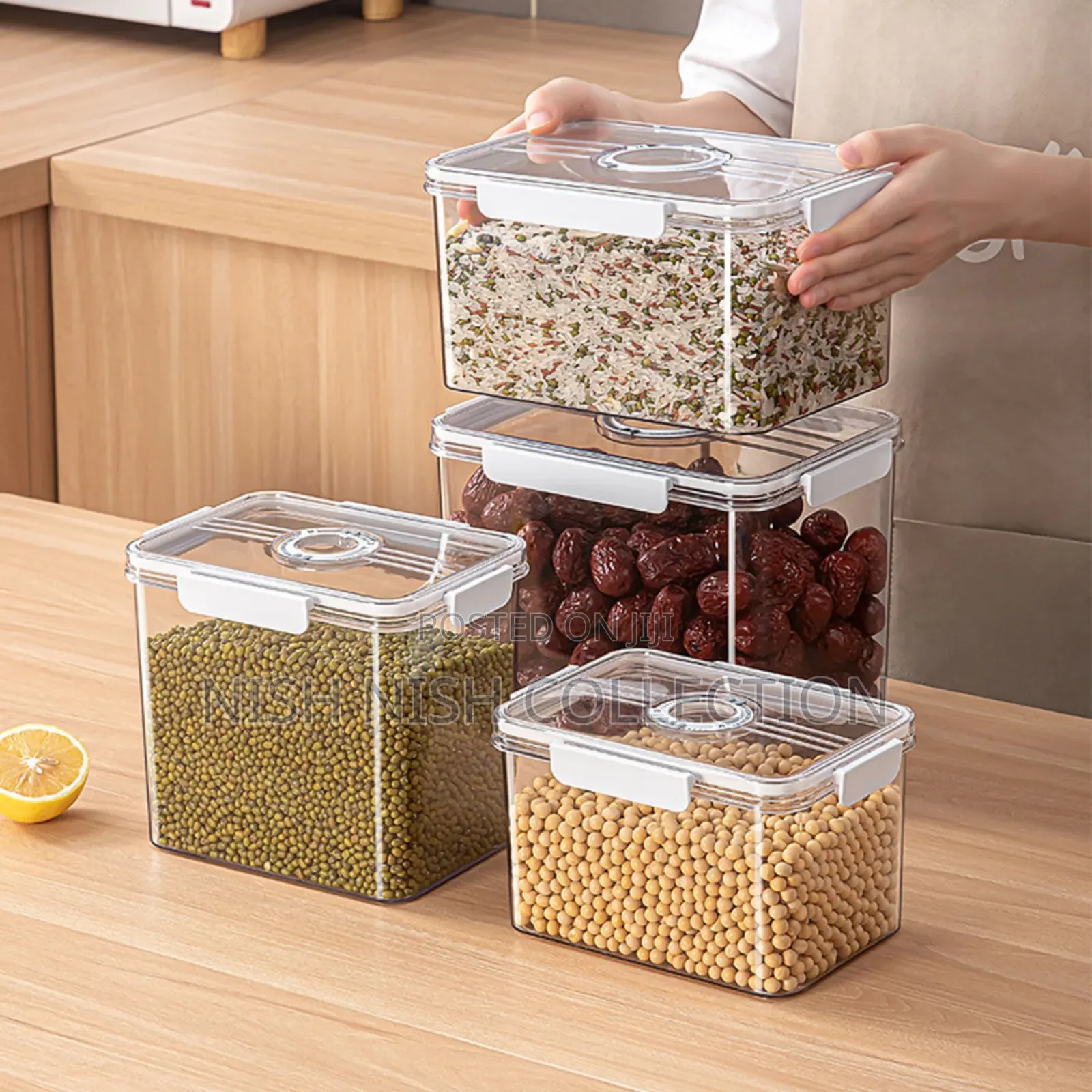 3pcs Set Acrylic Food Storage Containers