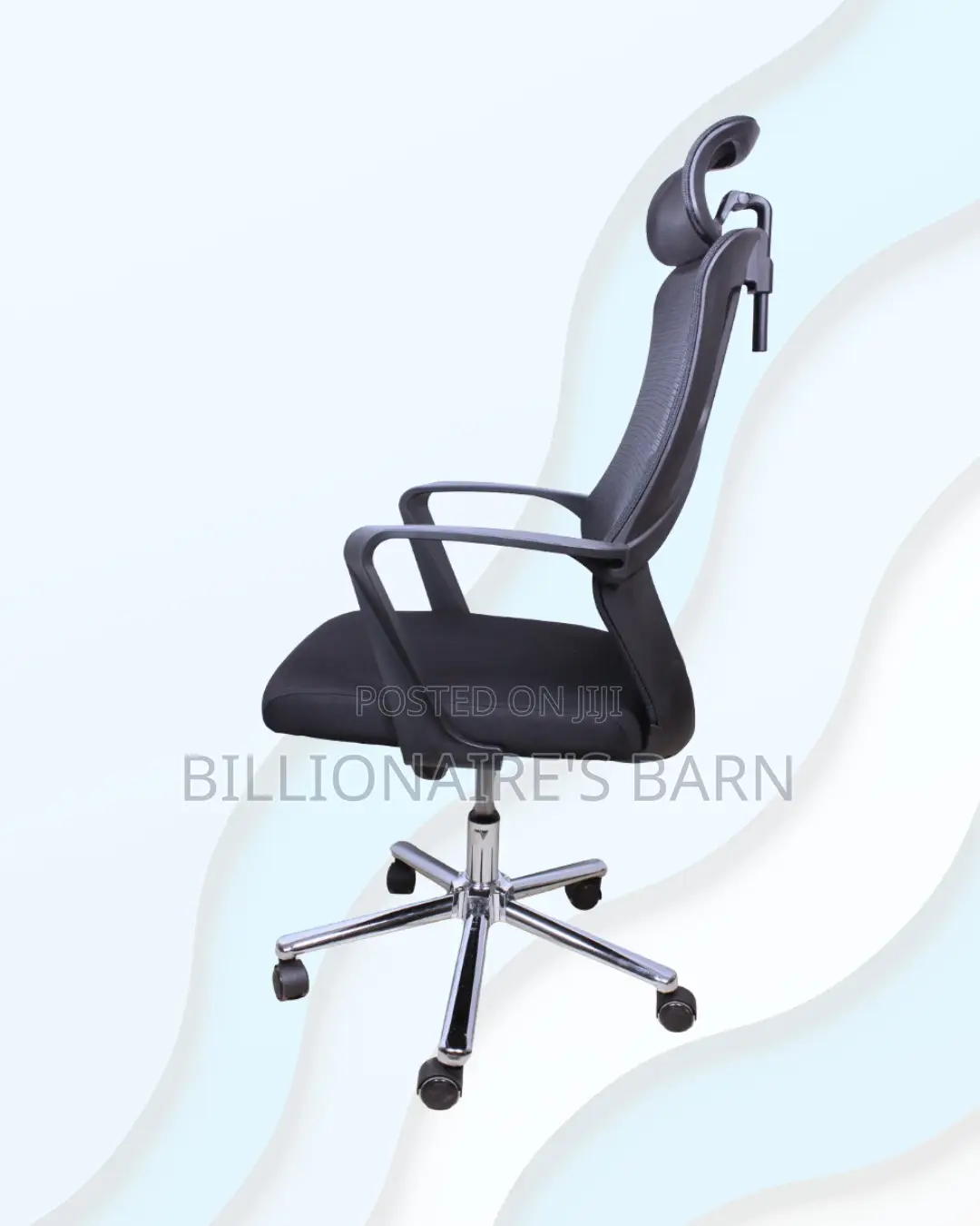High-Back Mesh Task Chair for Work — Lower-Back Support