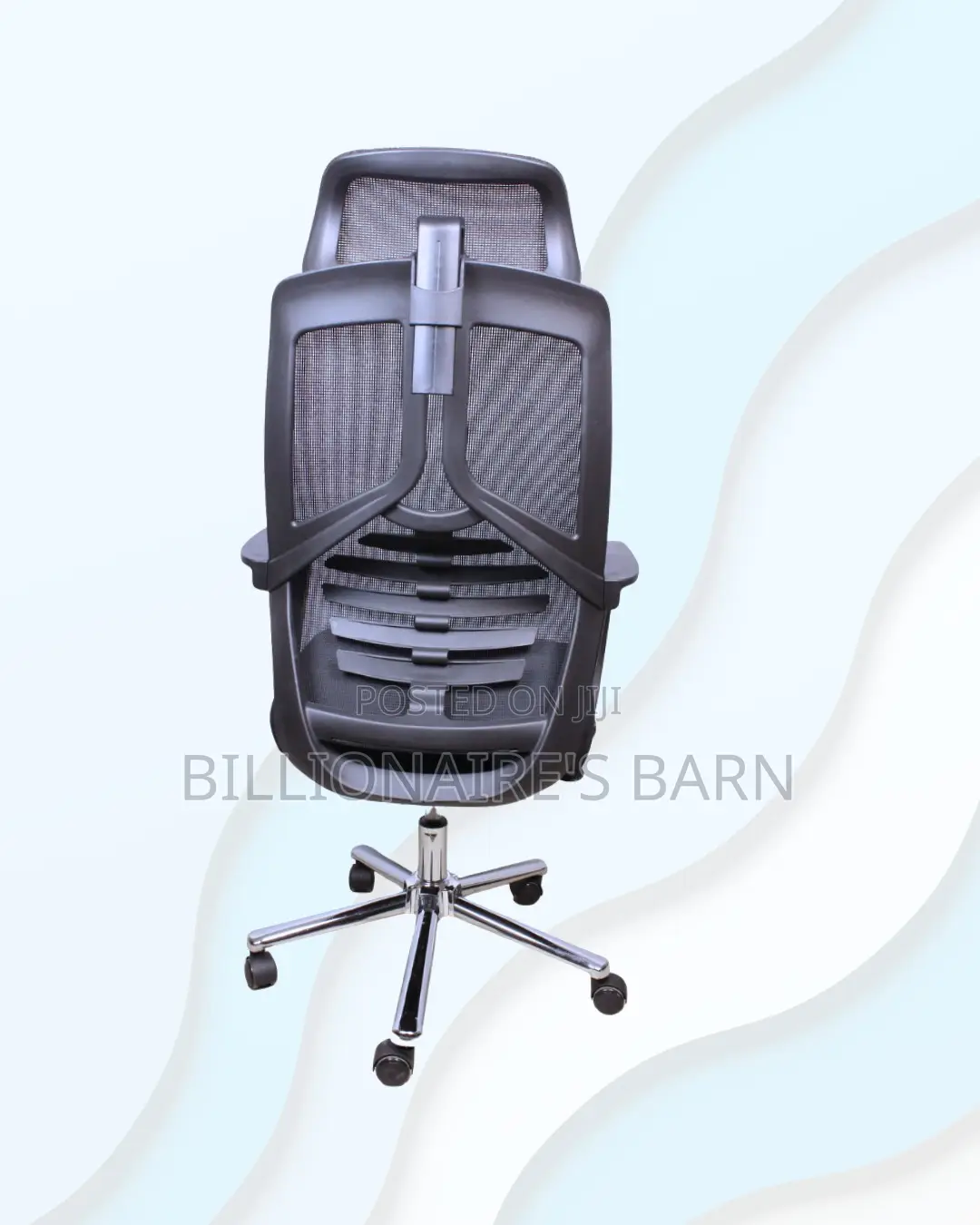 High-Back Mesh Task Chair for Work — Lower-Back Support