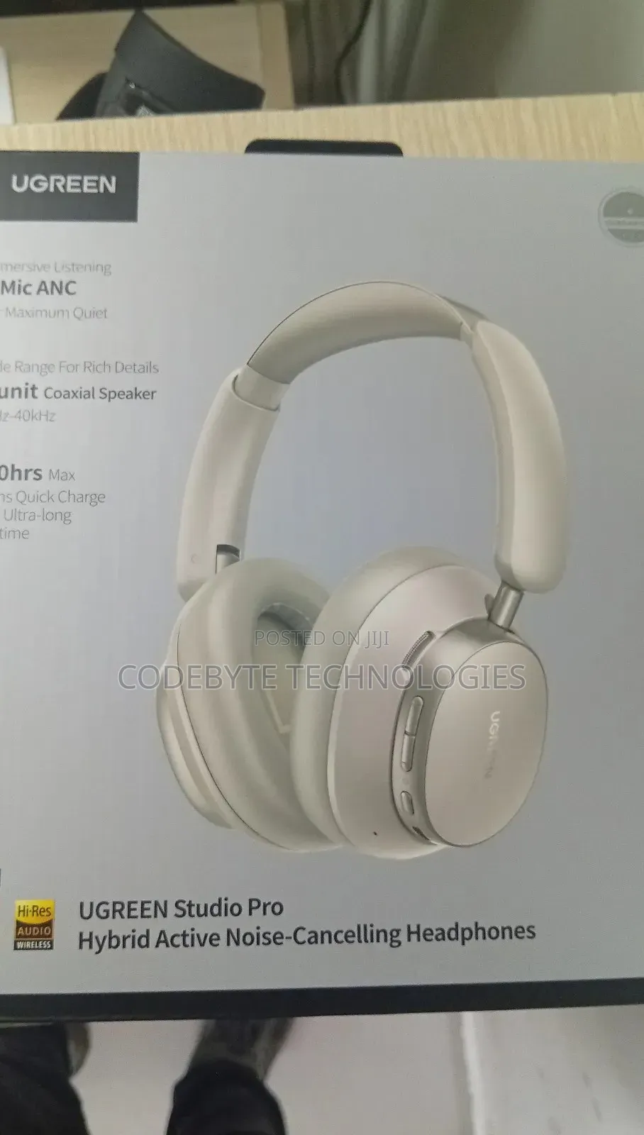 Studio Pro Ugreen Noise Cancelling Headphones-White