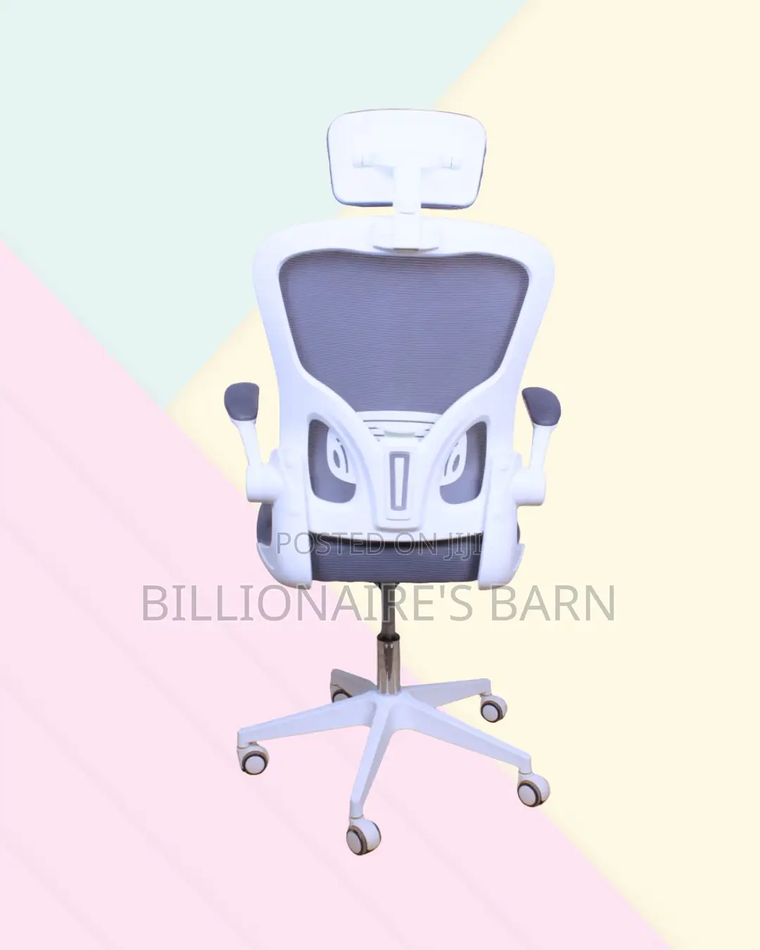 Adjustable Headrest Work Chair for Office — Office-Ready Style.