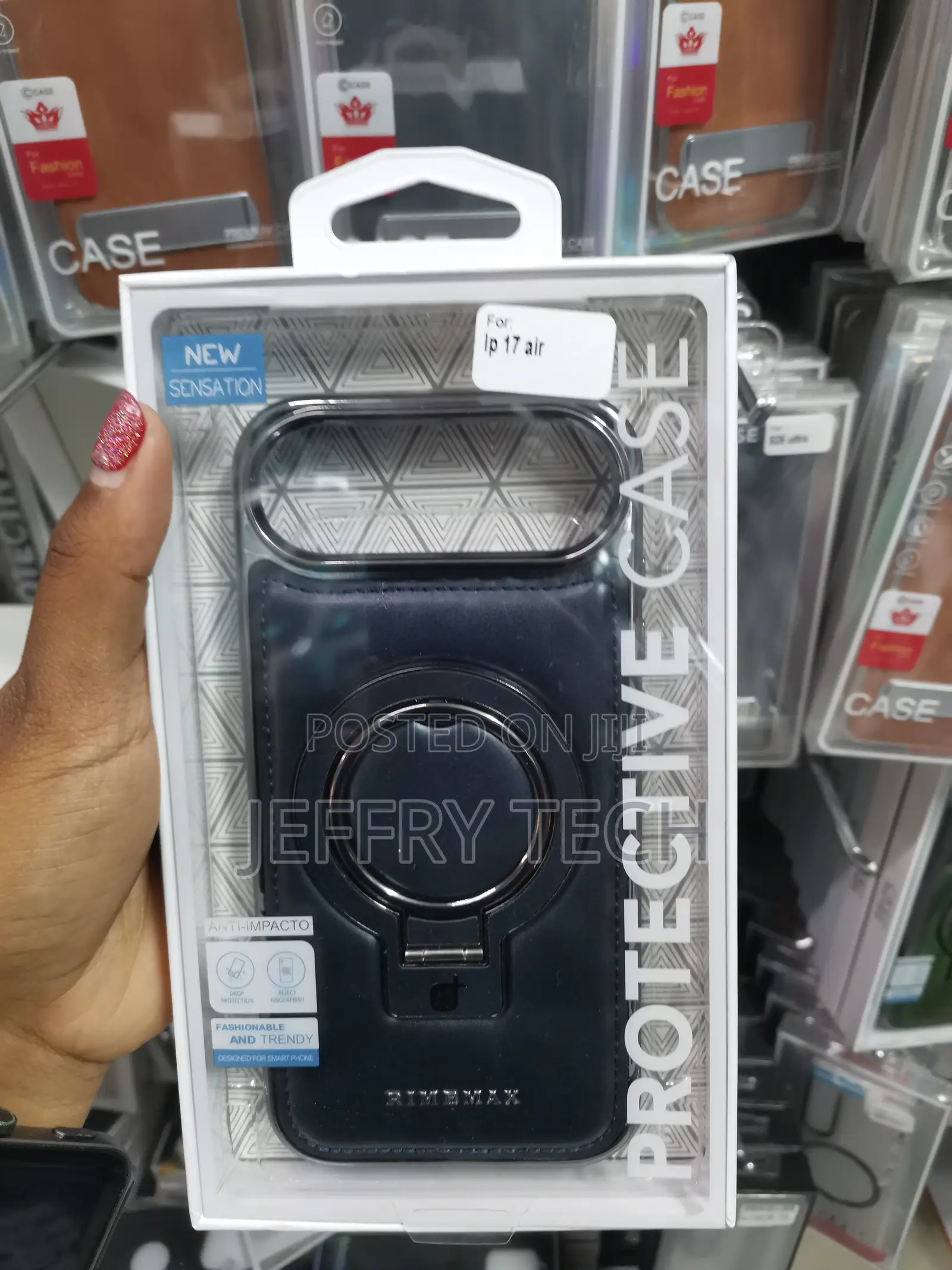 Vause iPhone 17 Air Leather Back Case With Invisible Stand