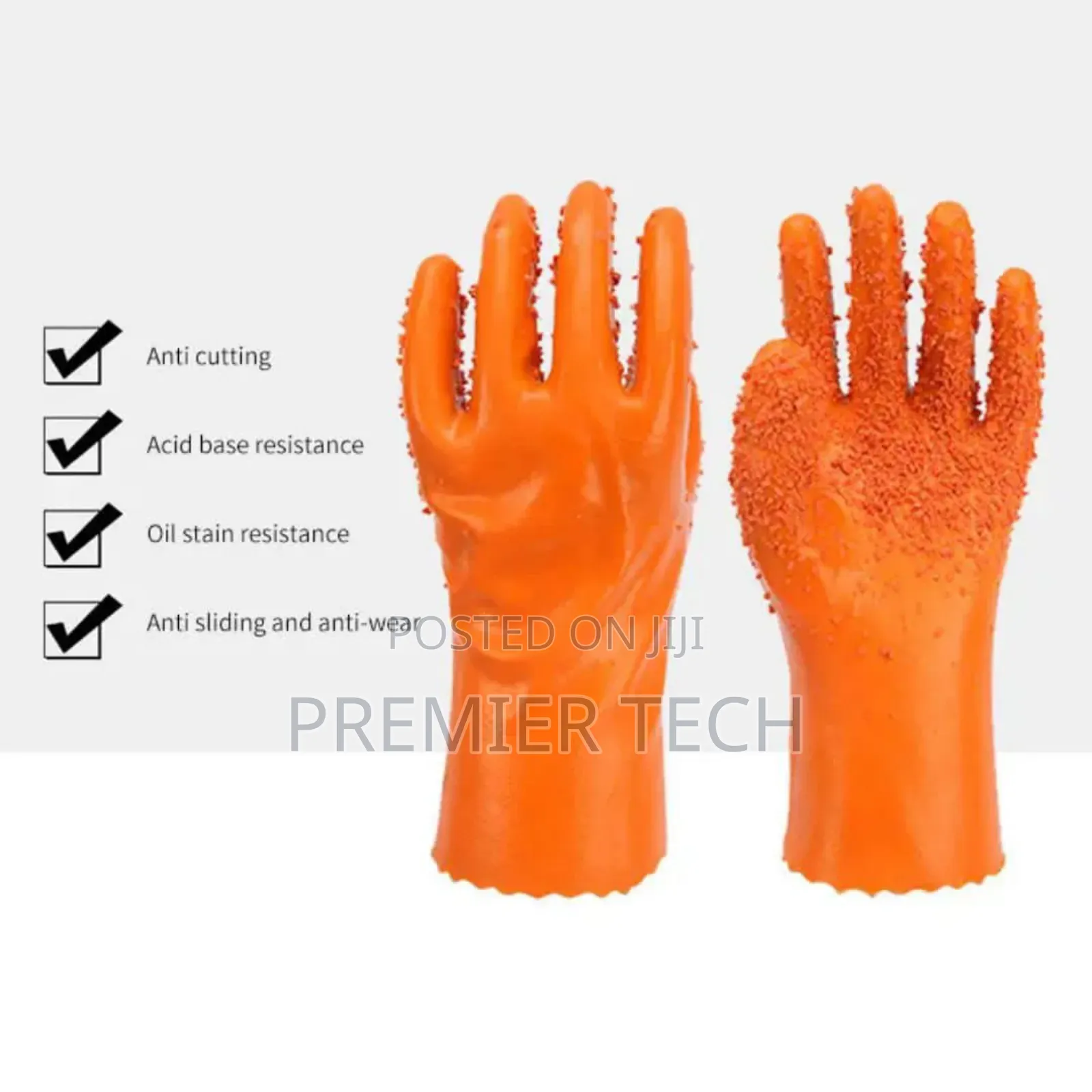 A Pair of Hard Silicon Latex Studded Gloves