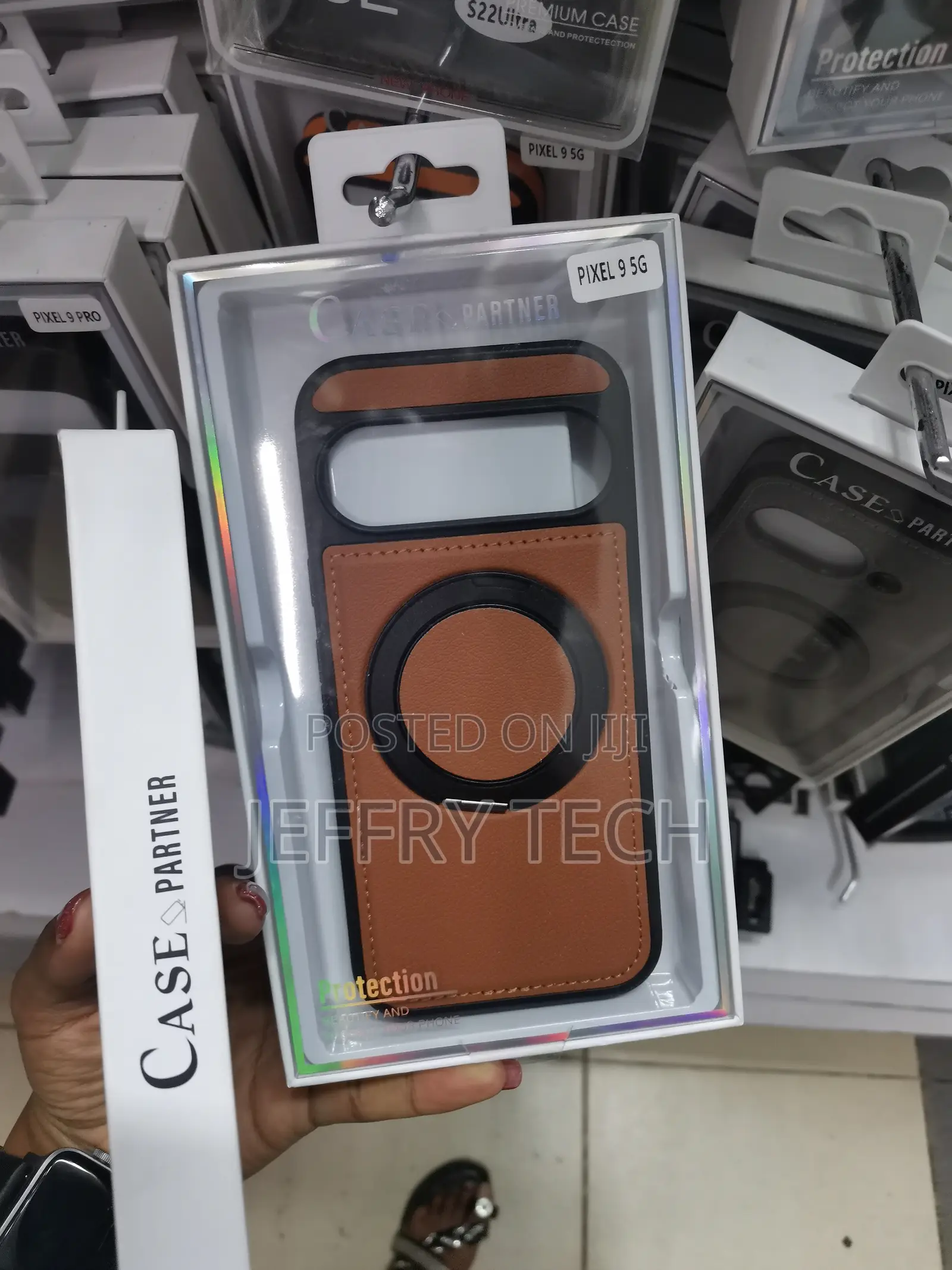 Lhnunp Google Pixel 9a Leather Back Case With Magsafe Invisible Stand