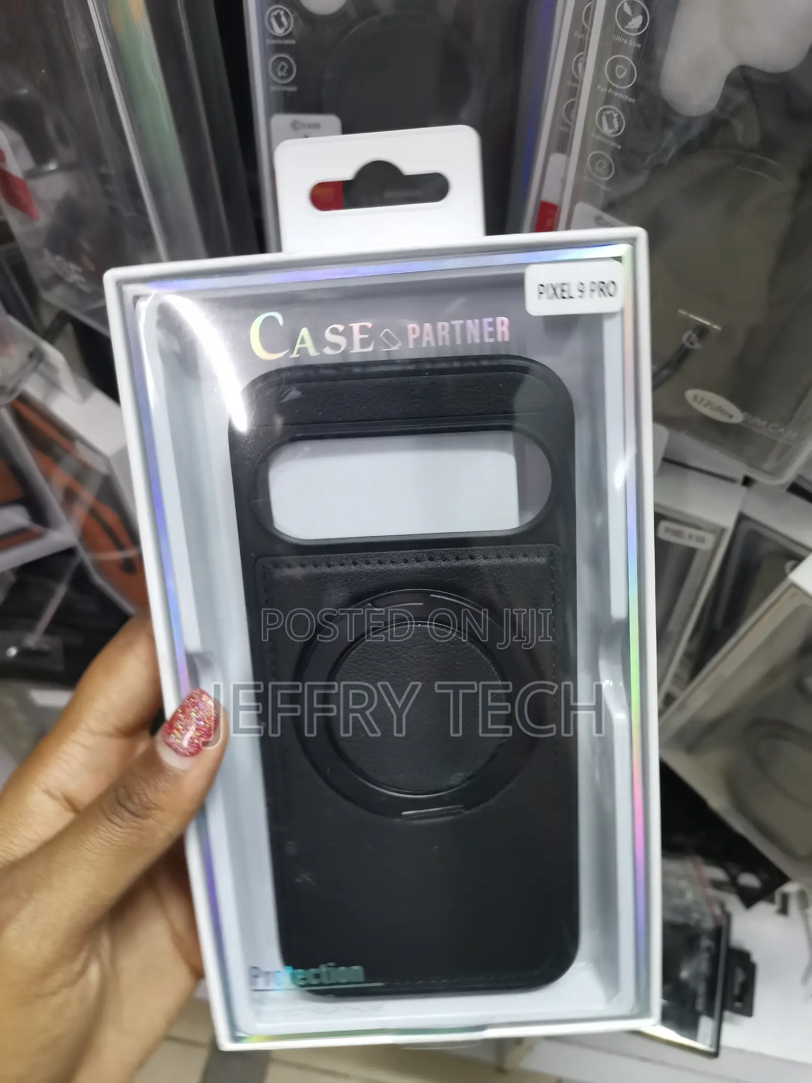 Axueqin Google Pixel 9 Pro Leather Case With Magsafe Invisible Stand