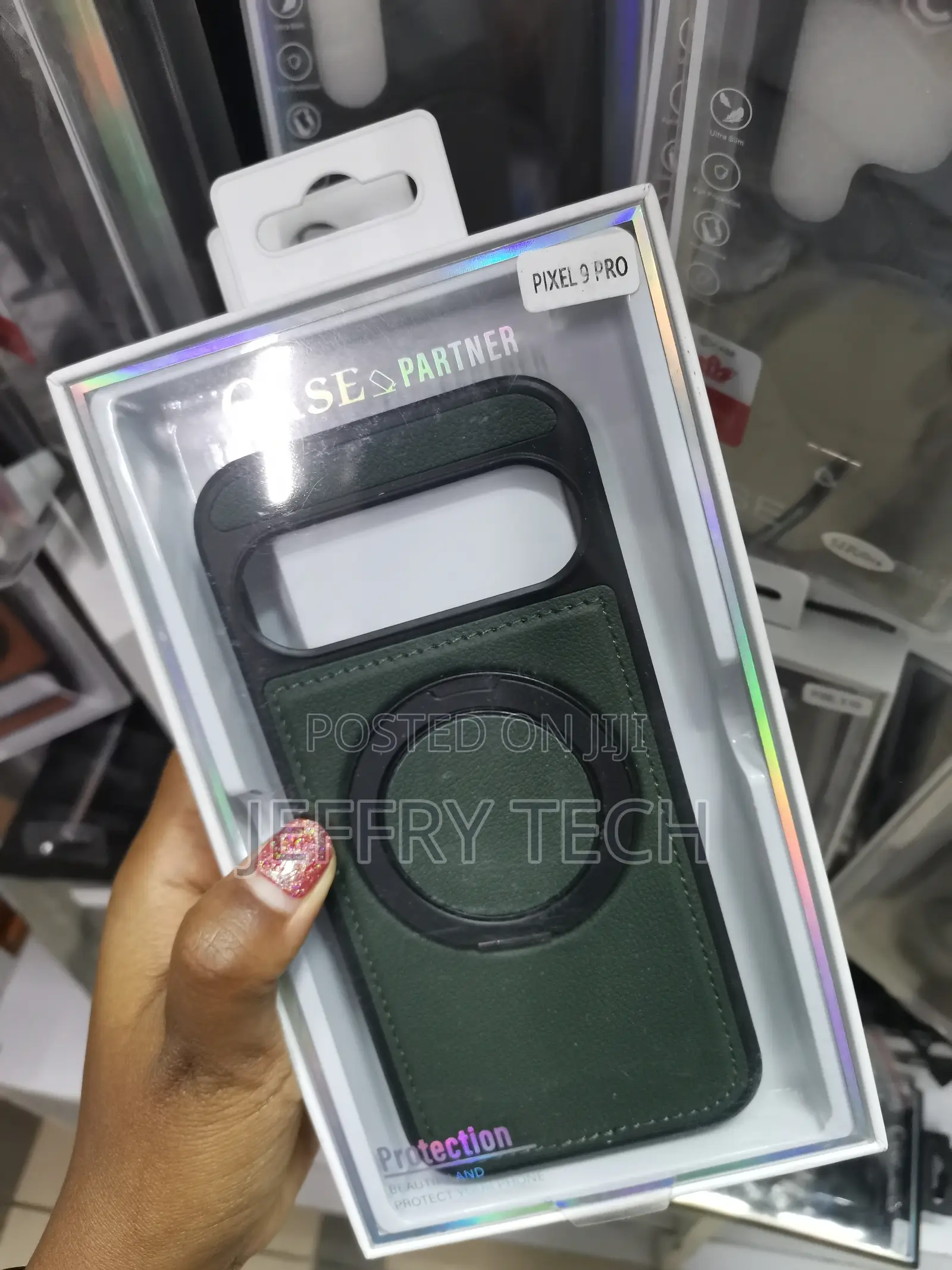 Xueqin Google Pixel 9 Pro Leather Back Case With Invisible Stand